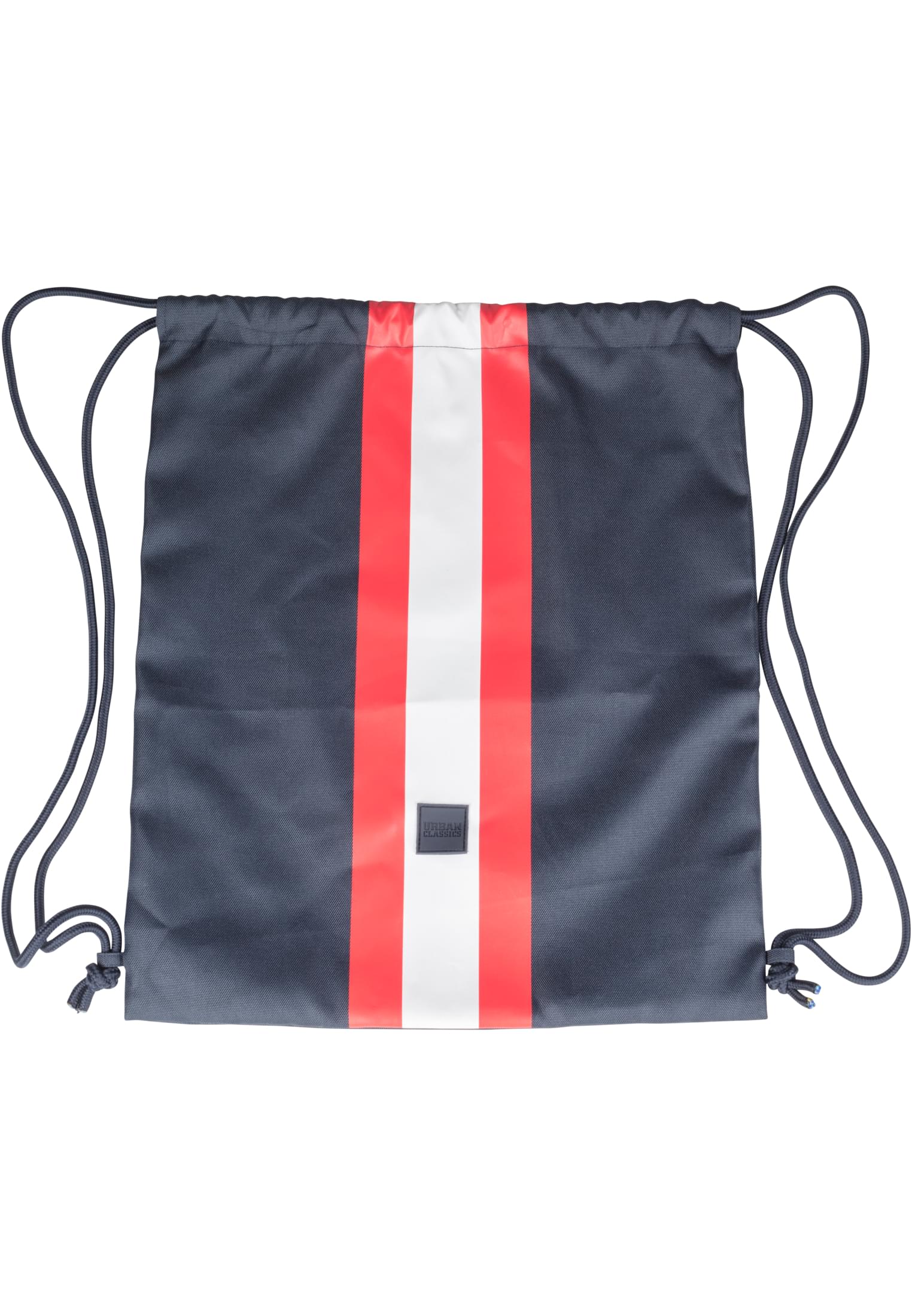 Striped Gym Bag | navy/fire red/white