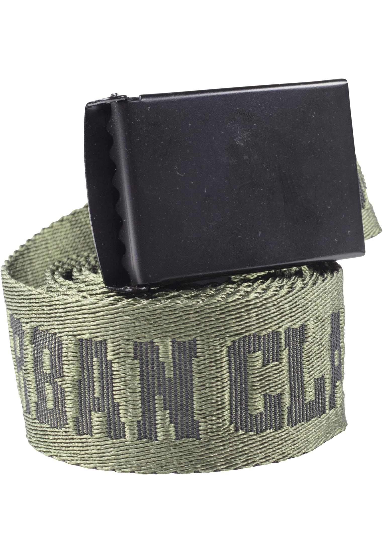 Jaquard Logo Belt | blk/darkolive/blk