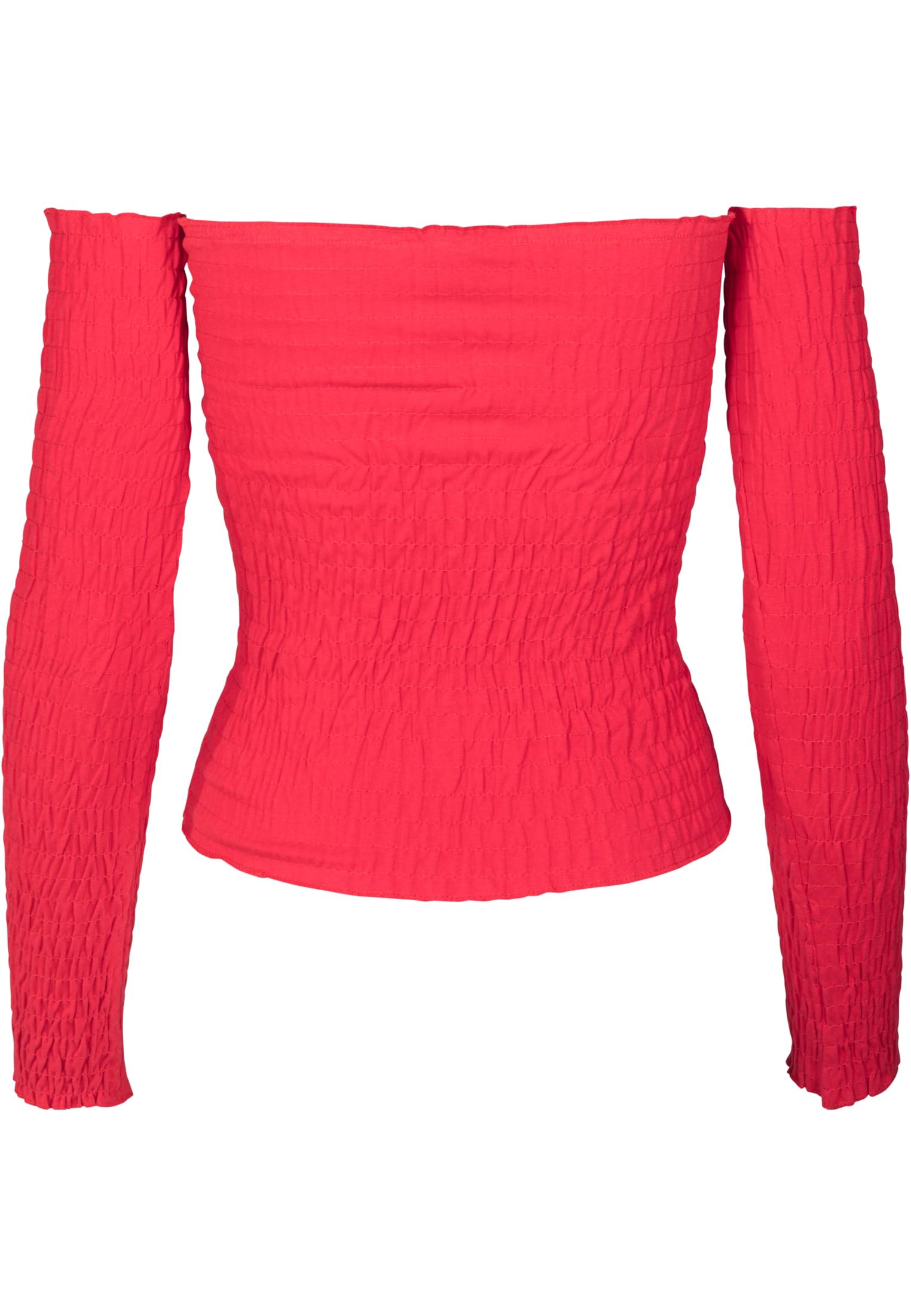 Ladies Cold Shoulder Smoke L/S | fire red