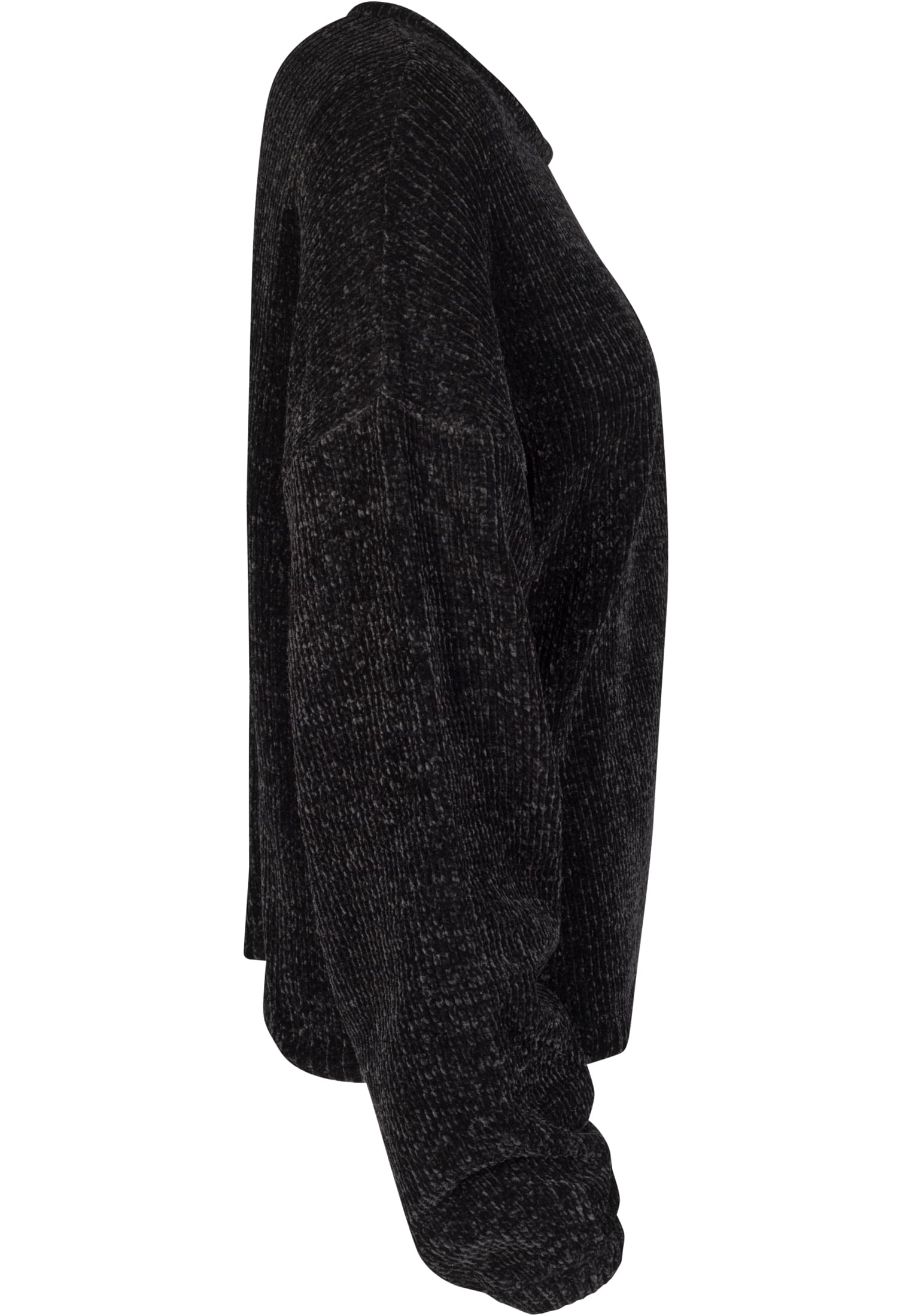 Ladies Oversize Chenille Sweater | black