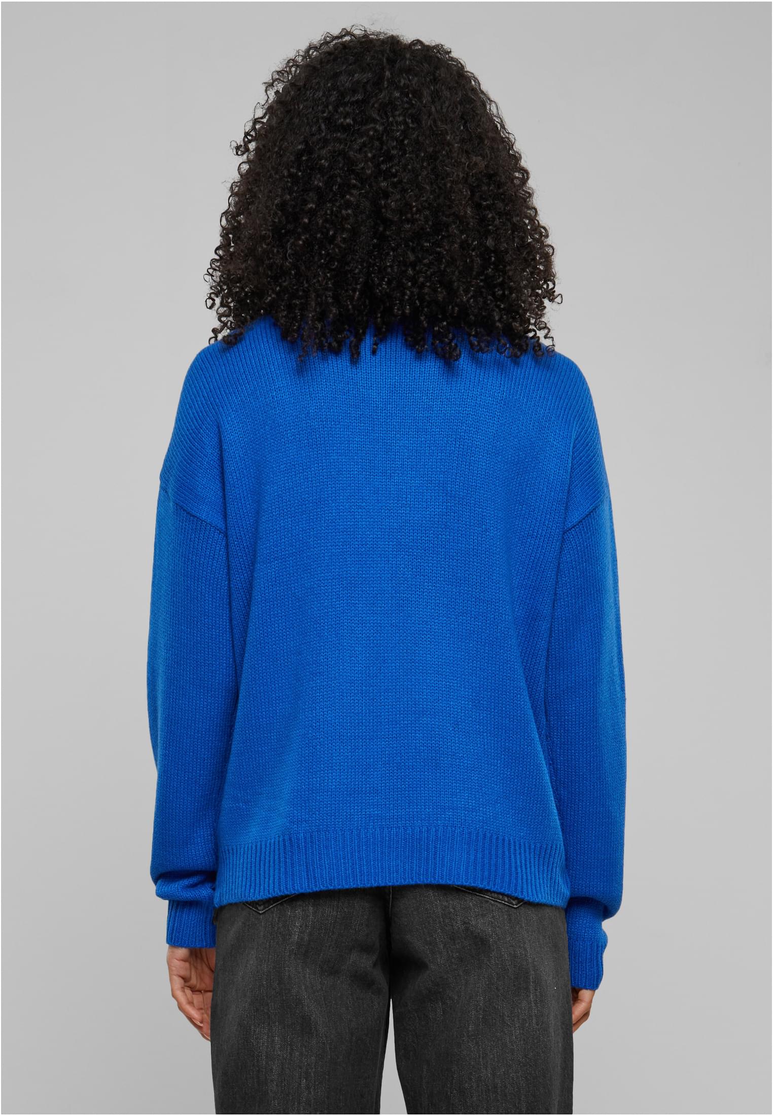 Ladies Oversize Turtleneck Sweater | brightblue