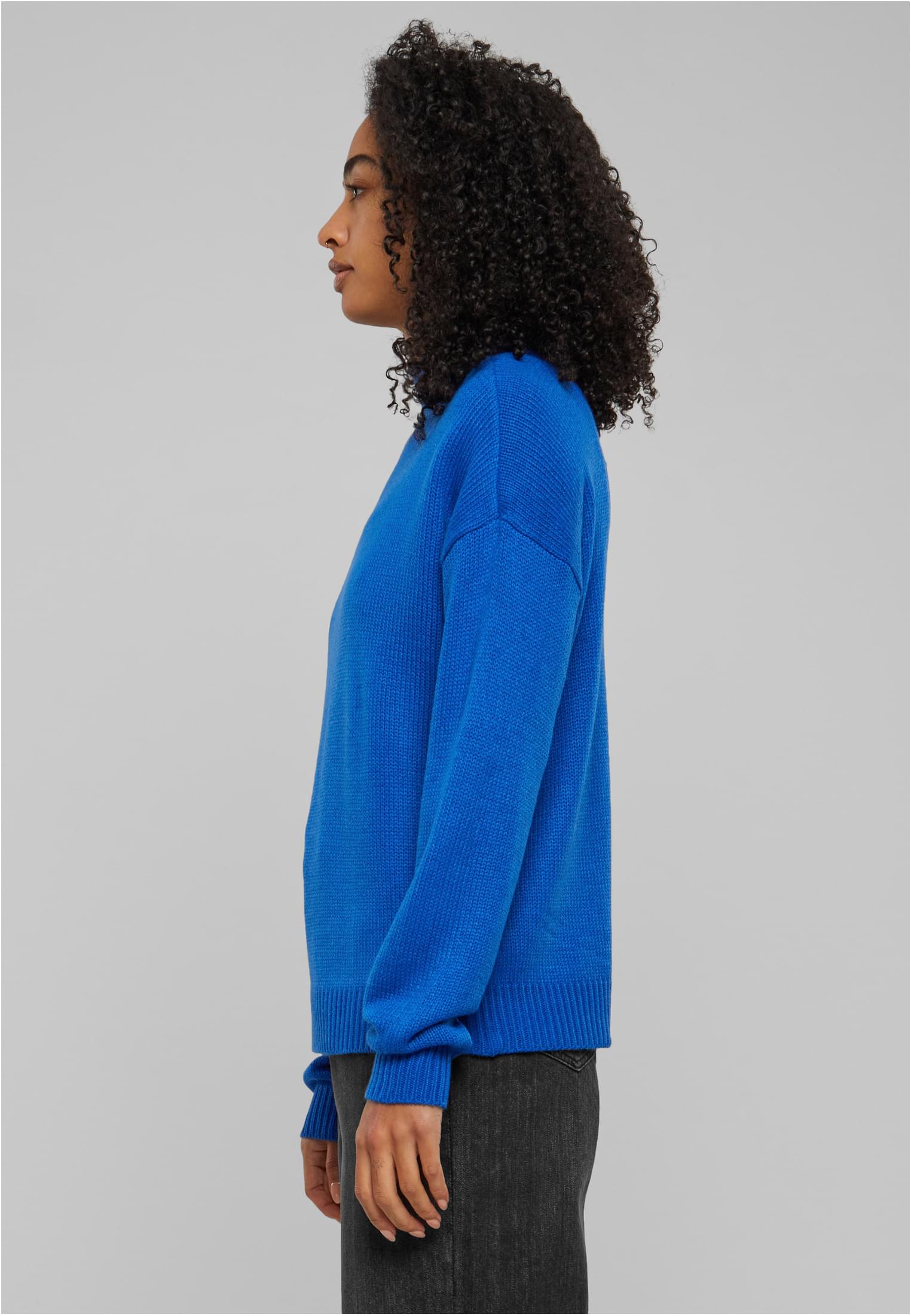 Ladies Oversize Turtleneck Sweater | brightblue