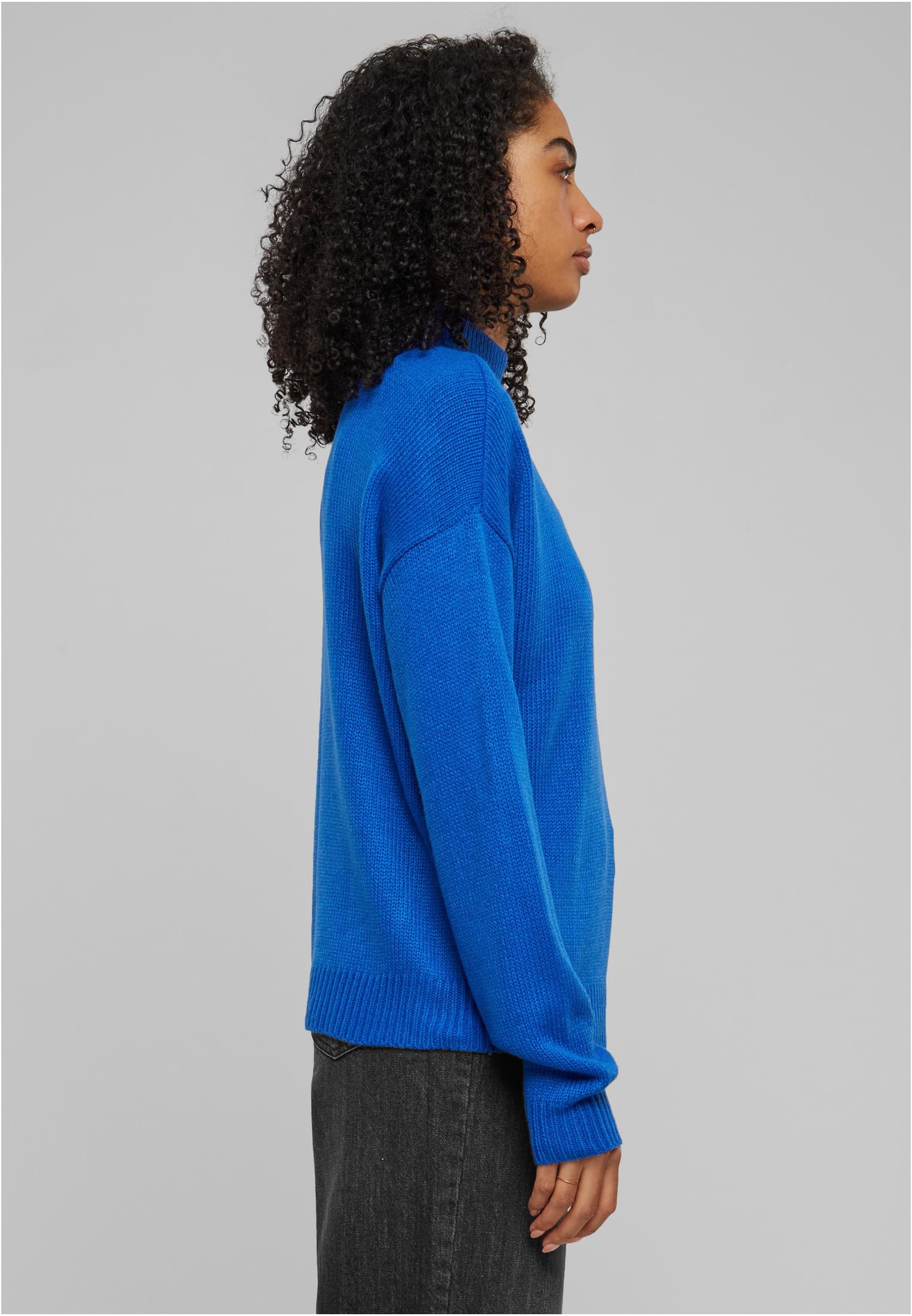 Ladies Oversize Turtleneck Sweater | brightblue