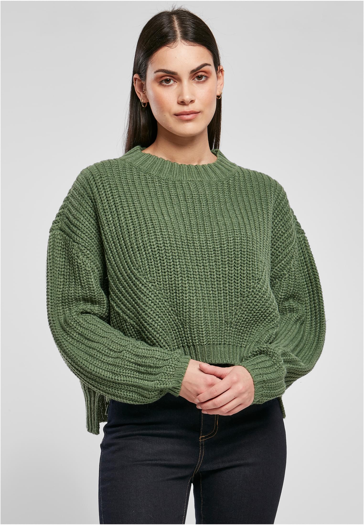 Ladies Wide Oversize Sweater | salvia