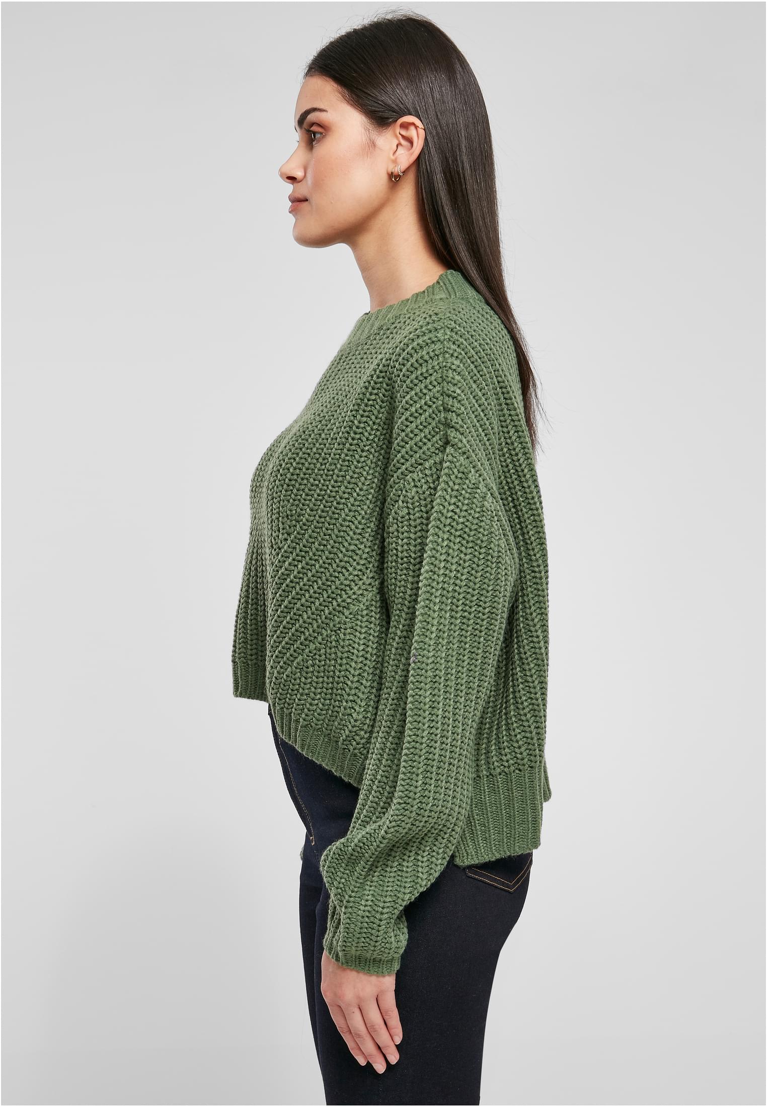 Ladies Wide Oversize Sweater | salvia