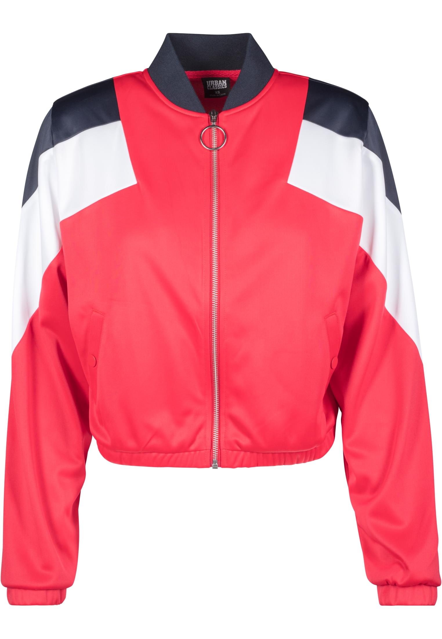 Ladies 3-Tone Track Jacket | firered/navy/white