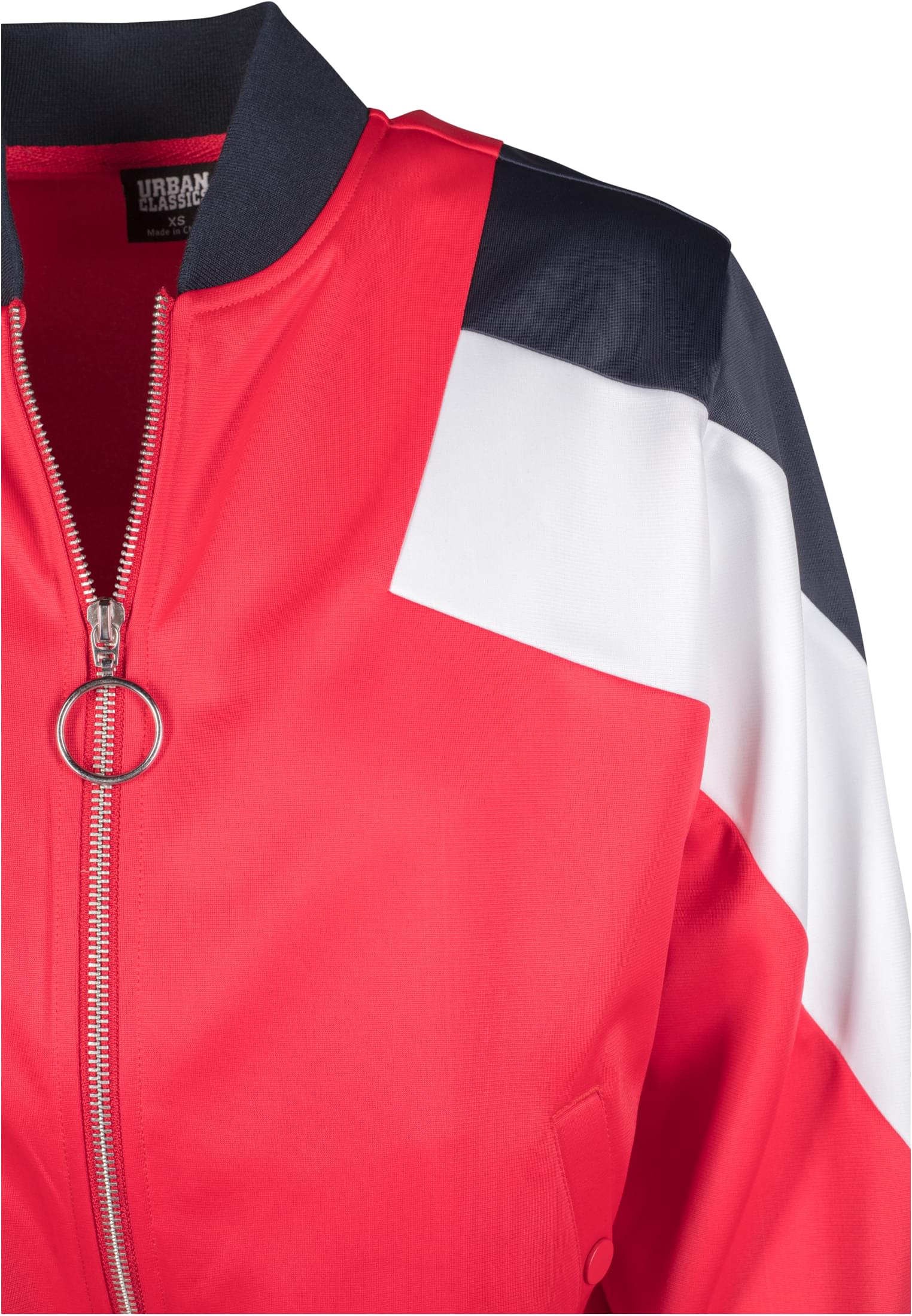 Ladies 3-Tone Track Jacket | firered/navy/white