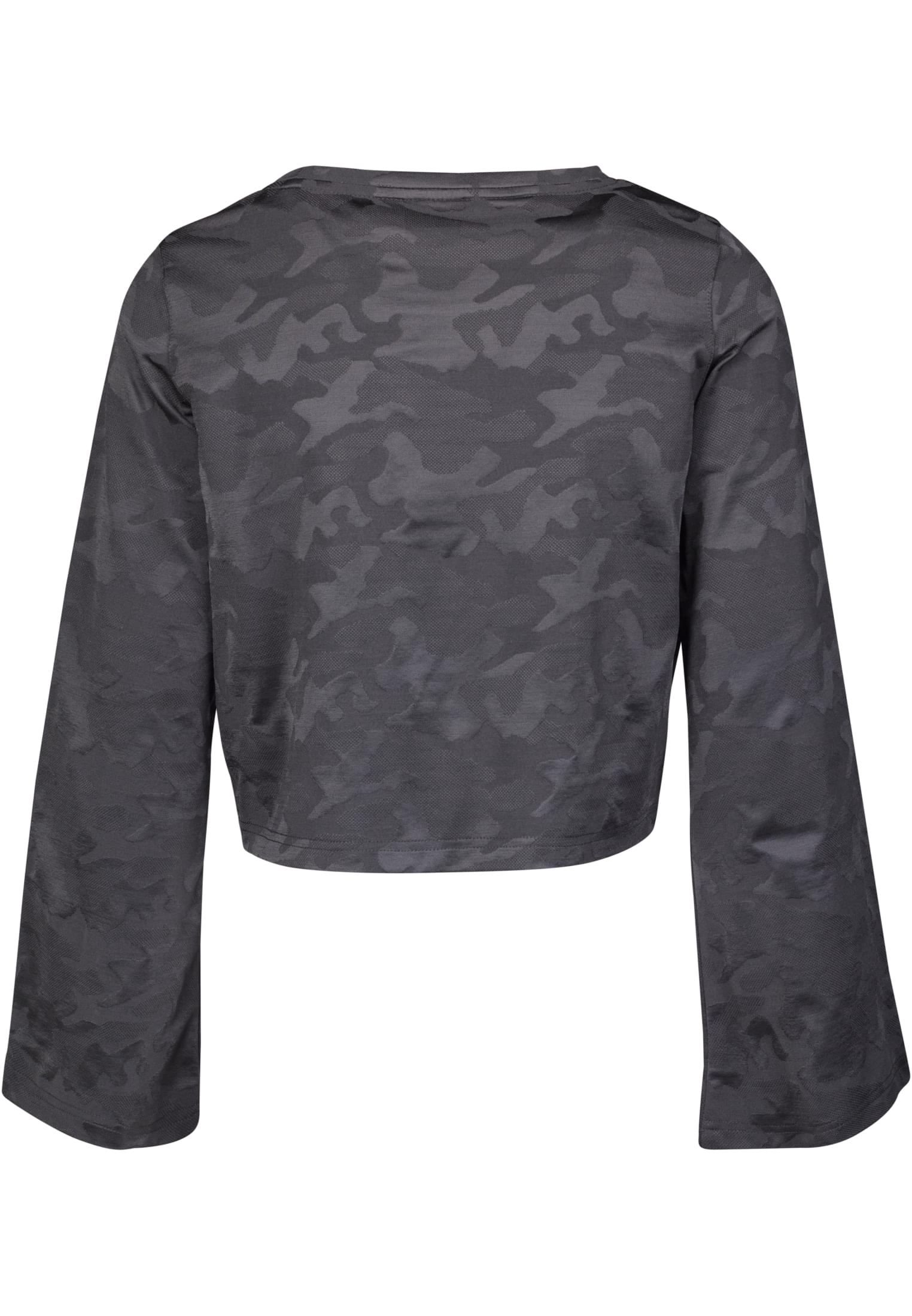 Ladies Short Jacquard Camo L/S | black camo