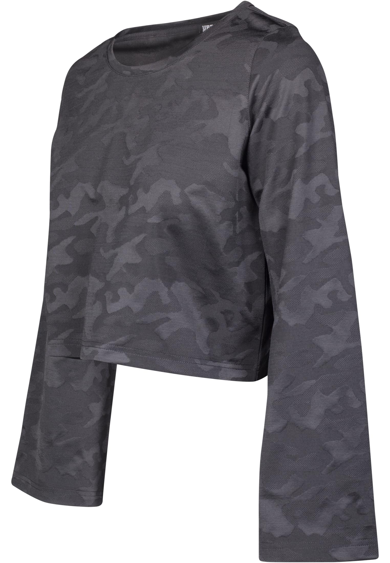 Ladies Short Jacquard Camo L/S | black camo