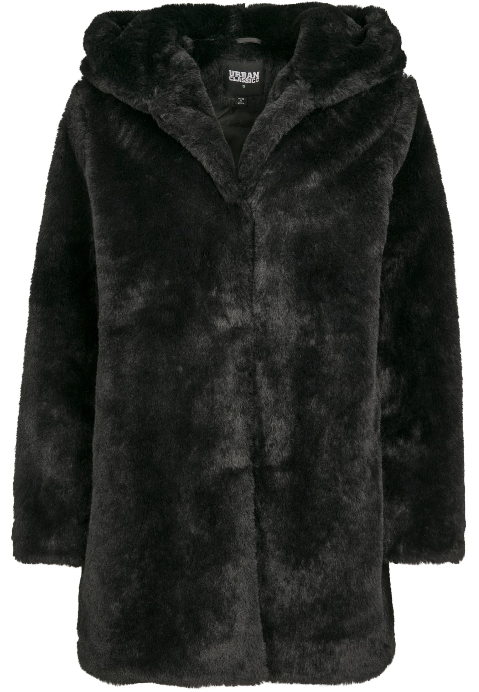 Ladies Hooded Teddy Coat | black