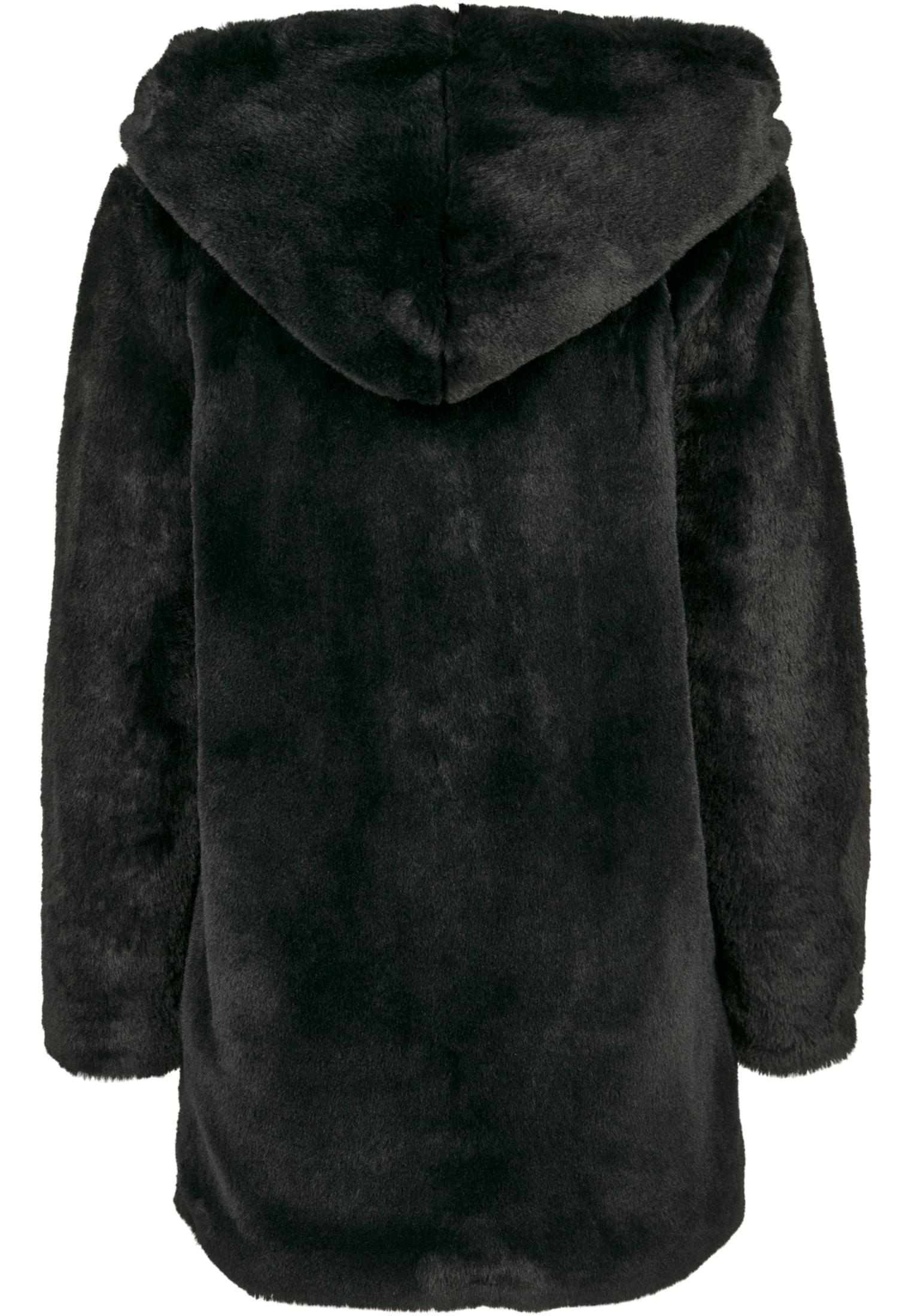 Ladies Hooded Teddy Coat | black