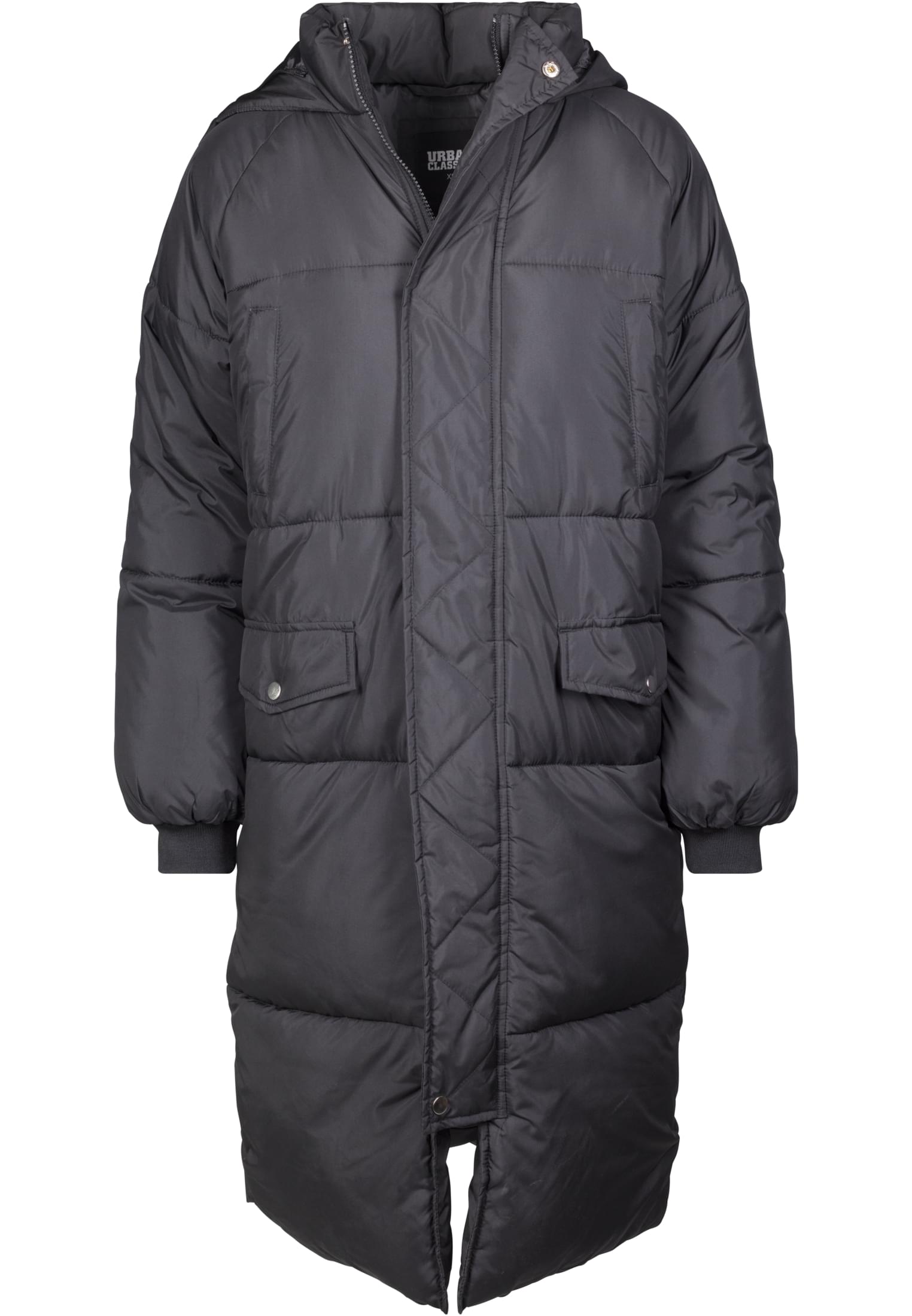 Ladies Oversize Faux Fur Puffer Coat | blk/blk