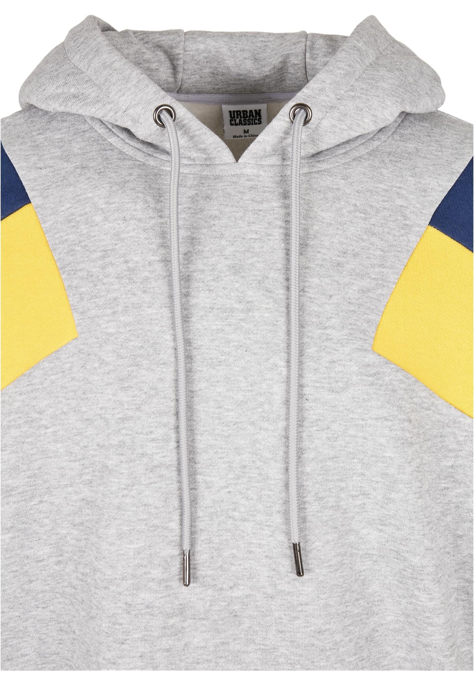 Oversize 3-Tone Hoody | grey/honey/darkblue