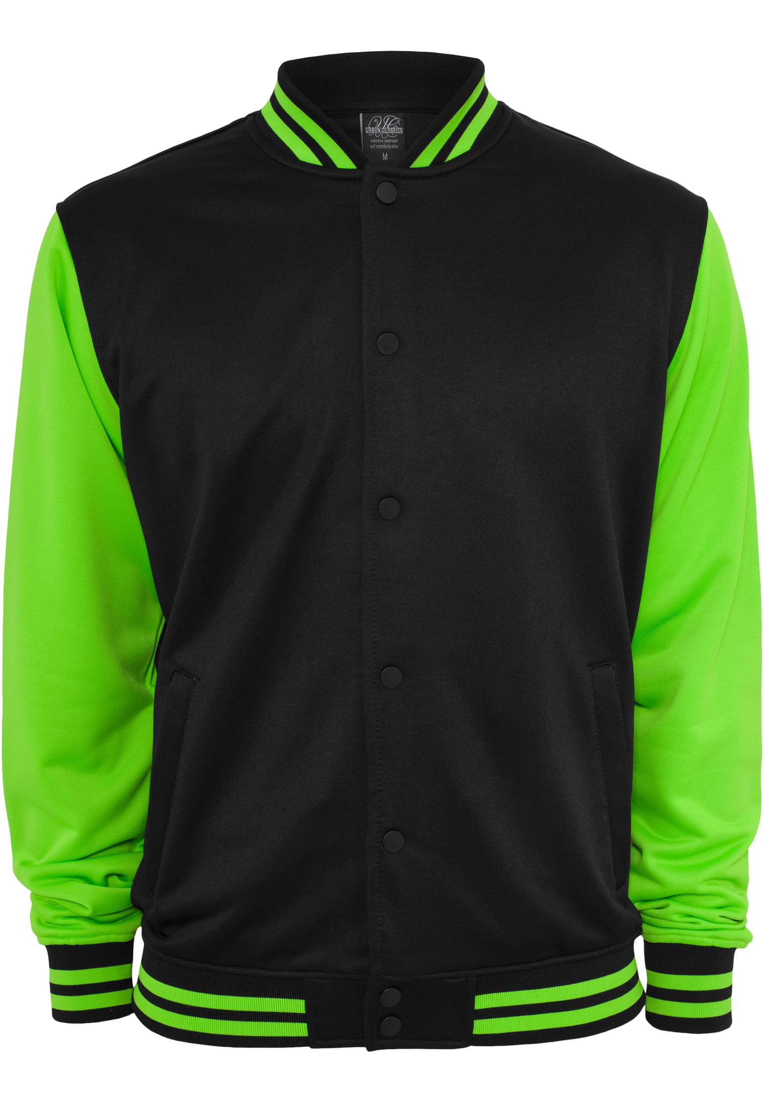 Neon College Jacket | blk/grn