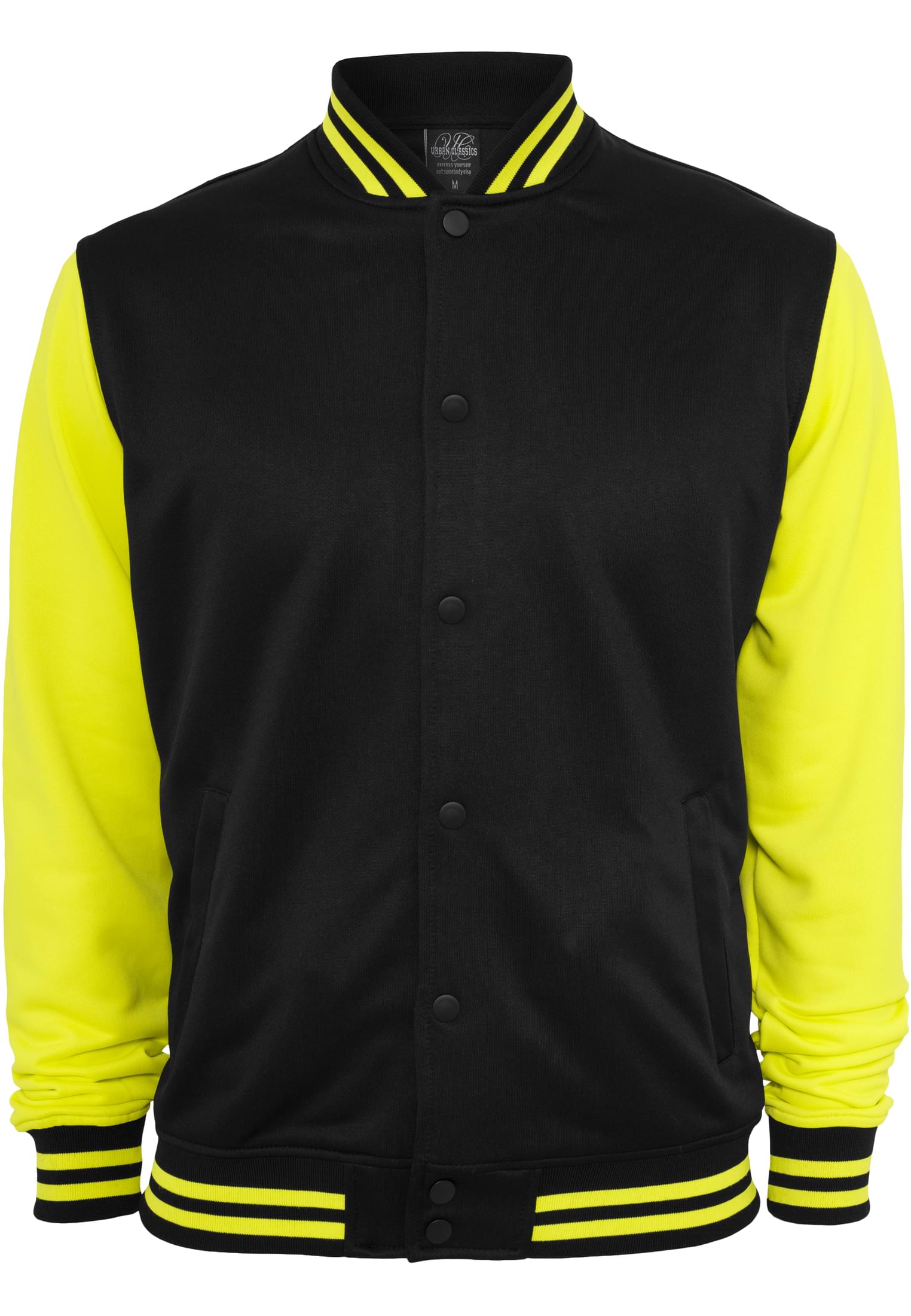 Neon College Jacket | blk/yel