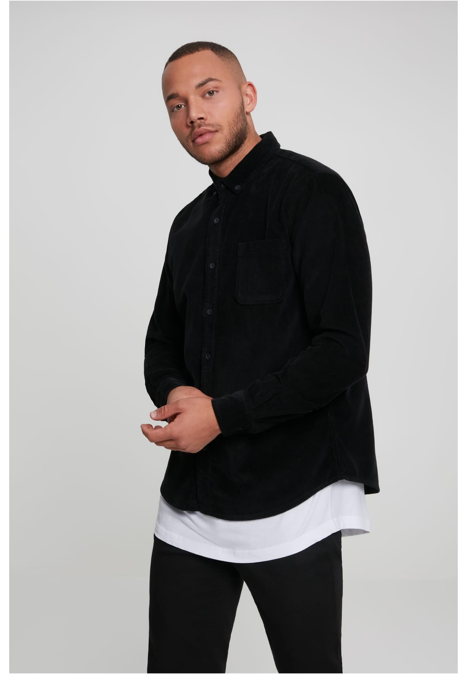 Corduroy Shirt | black