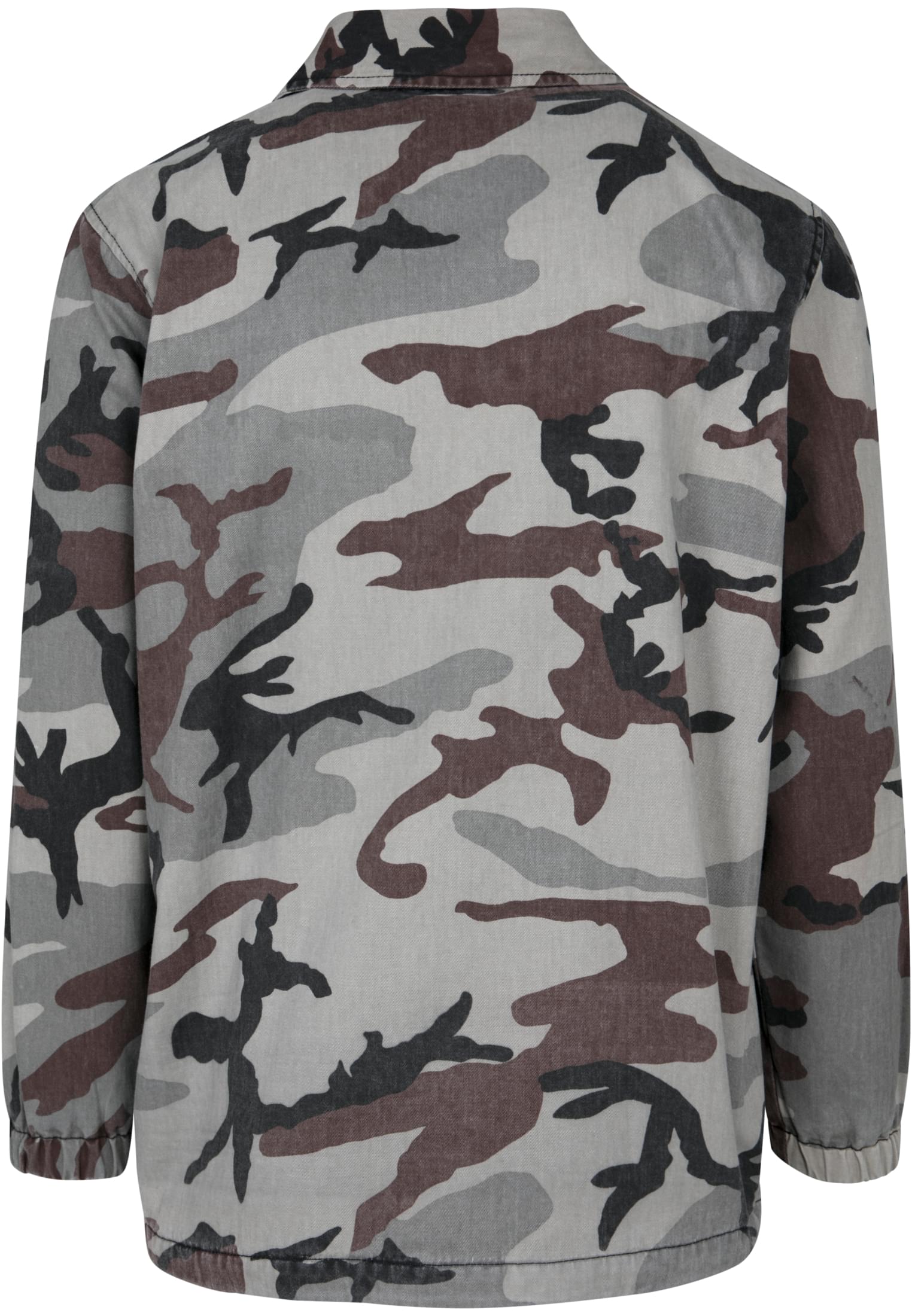 Camo Cotton Coach Jacket | grey camo