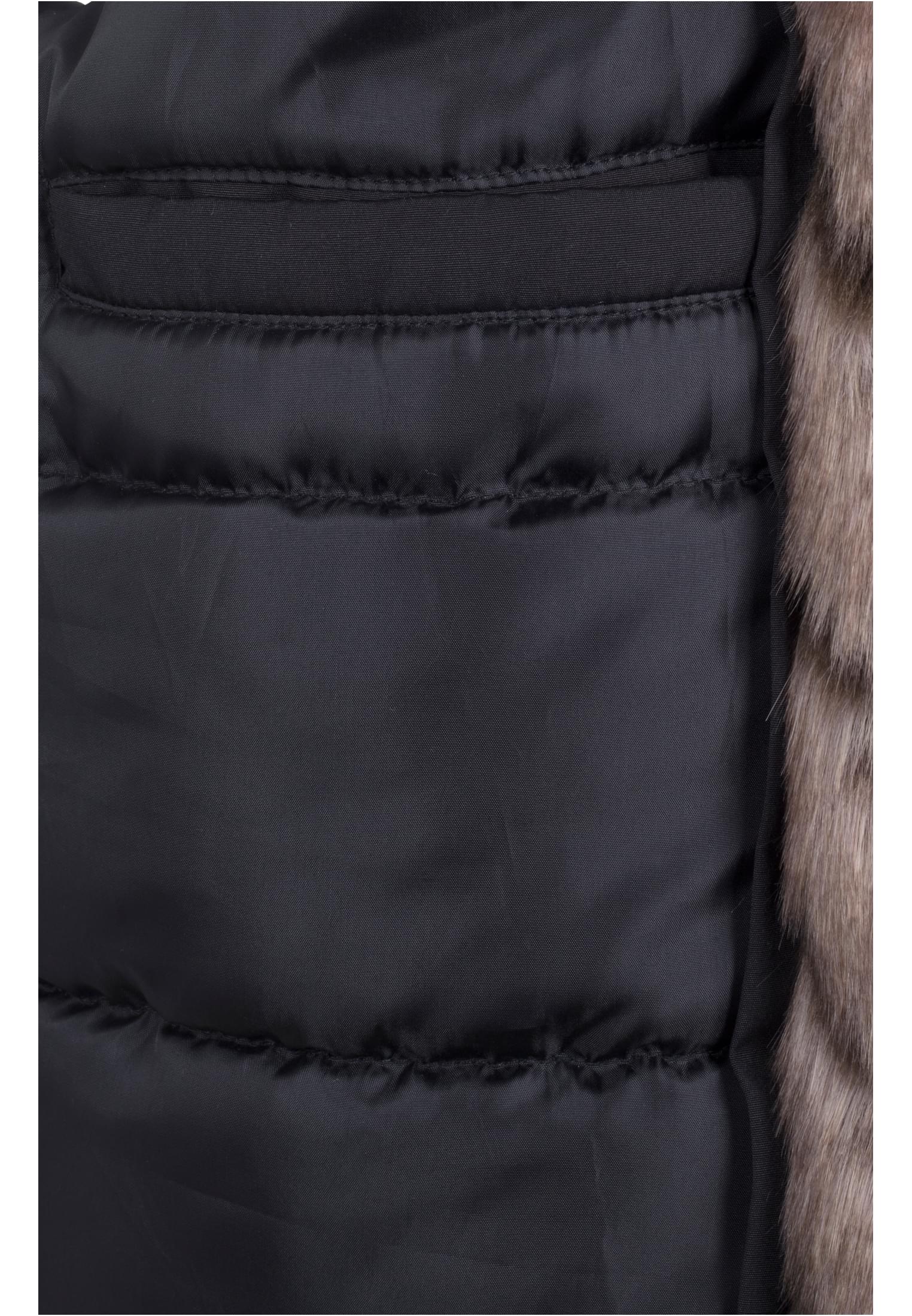 Hooded Faux Fur Parka | black