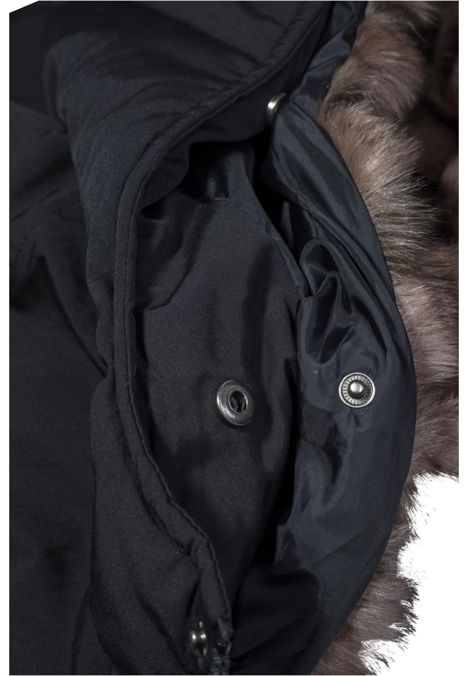 Hooded Faux Fur Parka | black