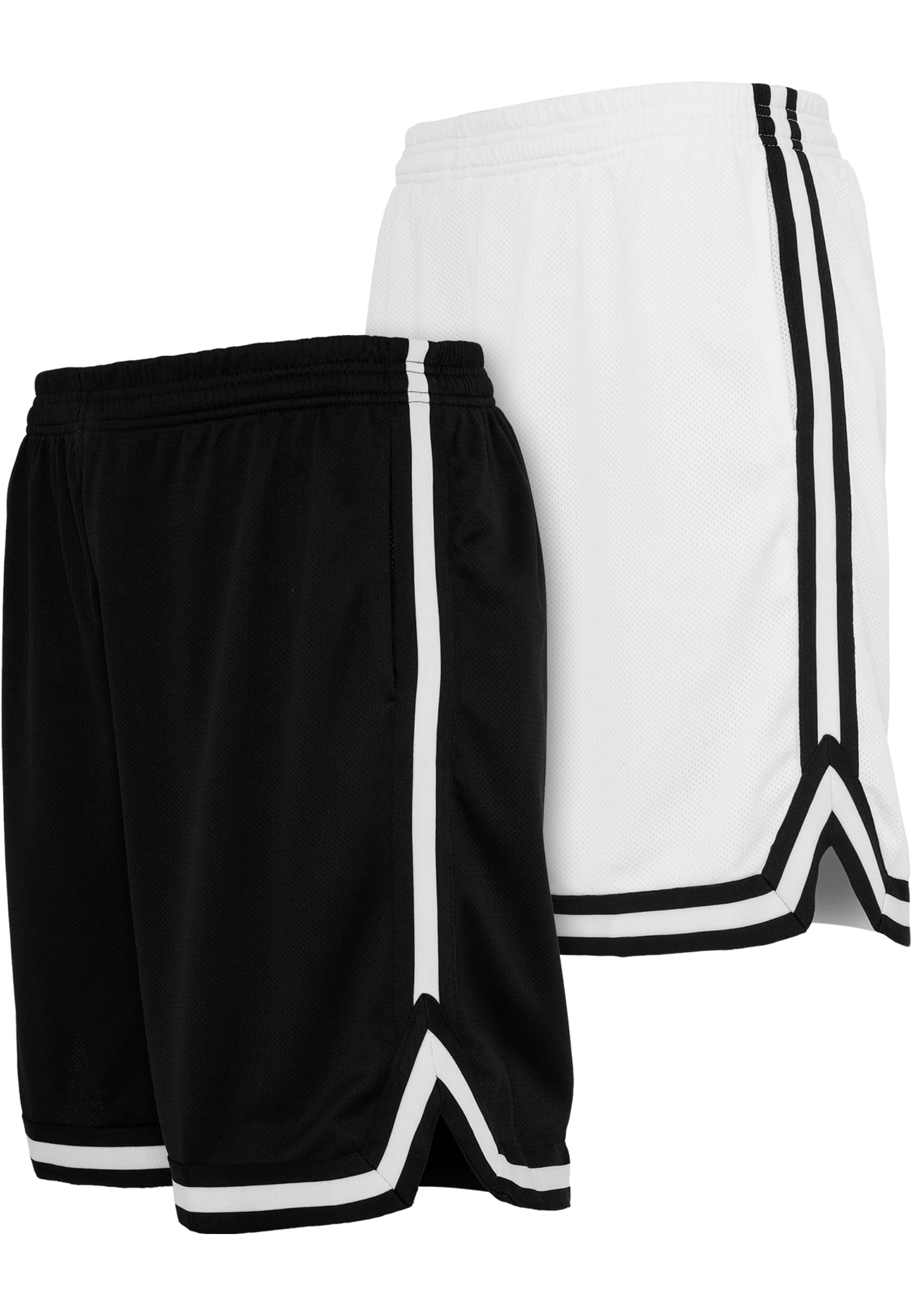 Stripes Mesh Shorts 2-Pack | black/white+white/black