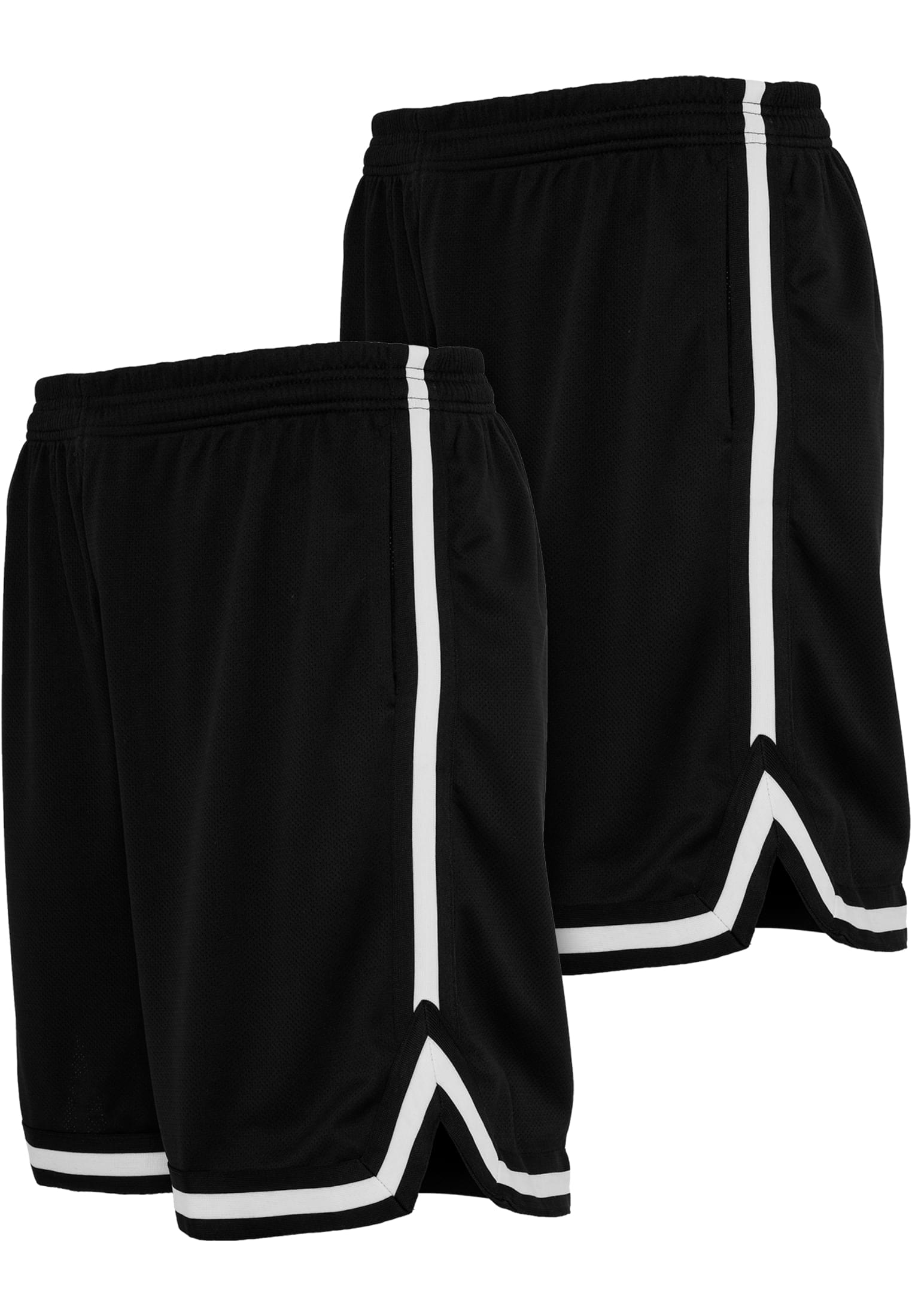 Stripes Mesh Shorts 2-Pack | black/white+black/white