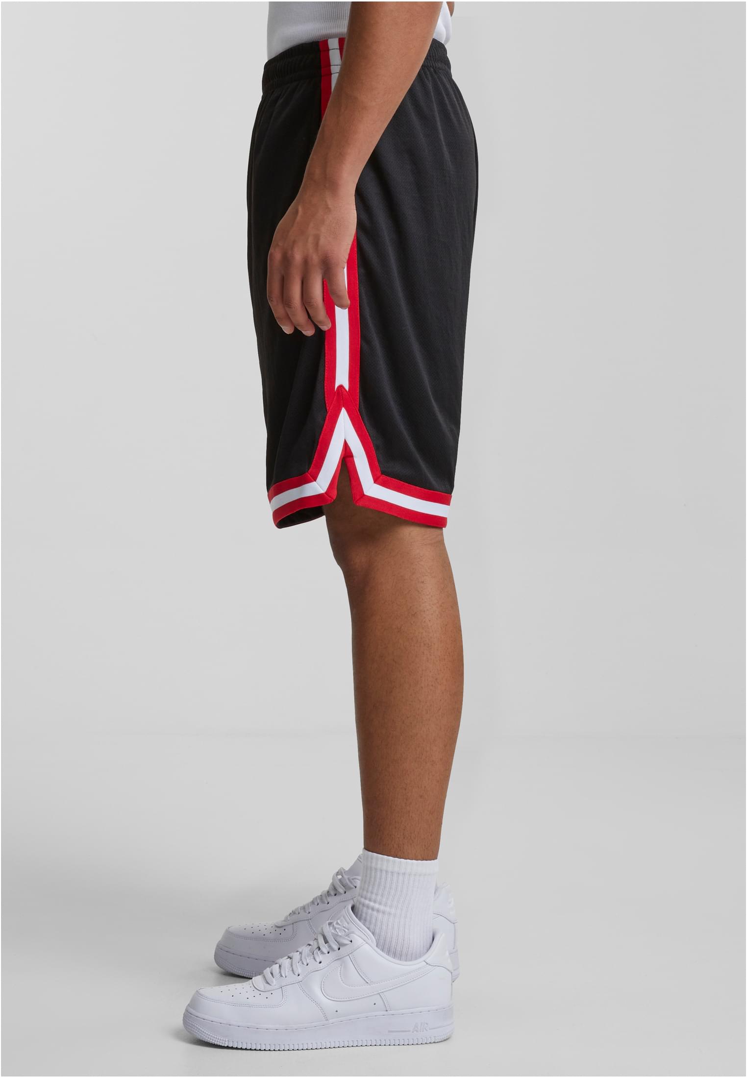 Stripes Mesh Shorts | blkredwht