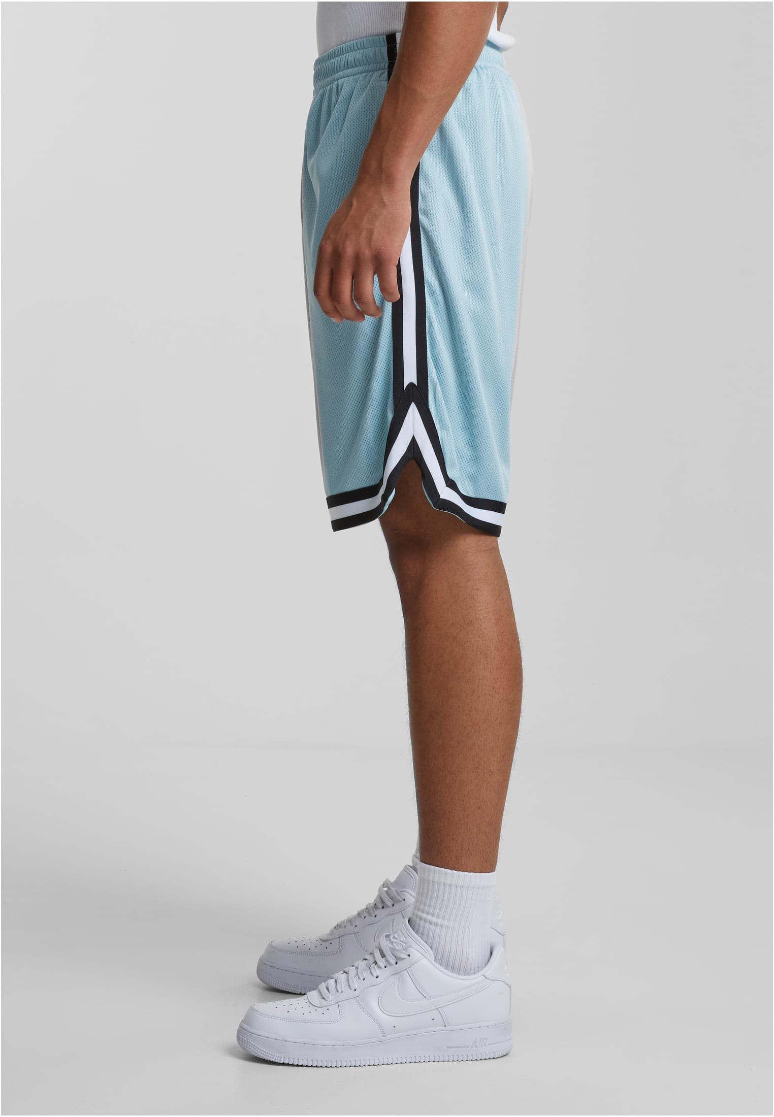 Stripes Mesh Shorts | oceanblue/black/white