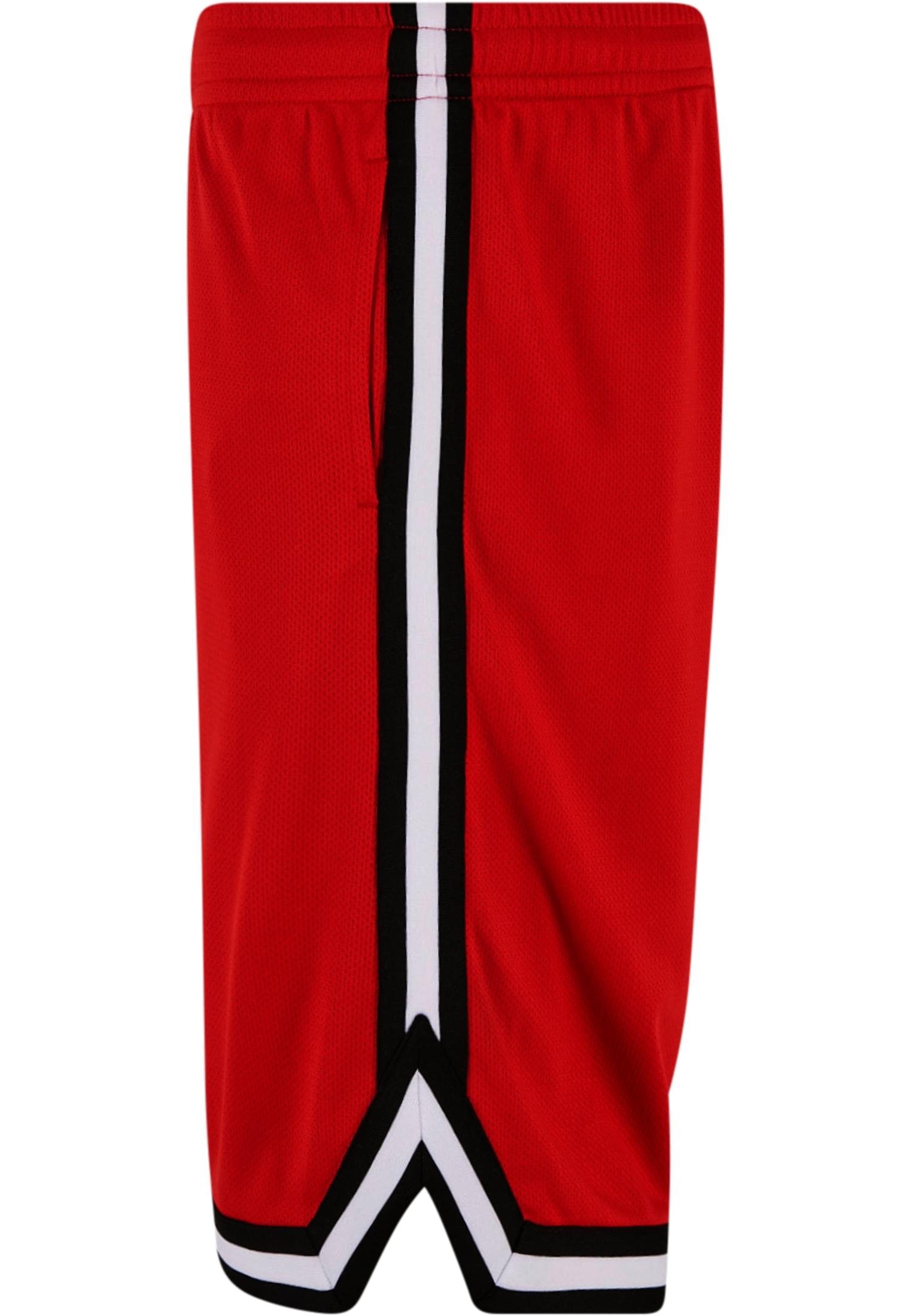 Stripes Mesh Shorts | cityred/black/white