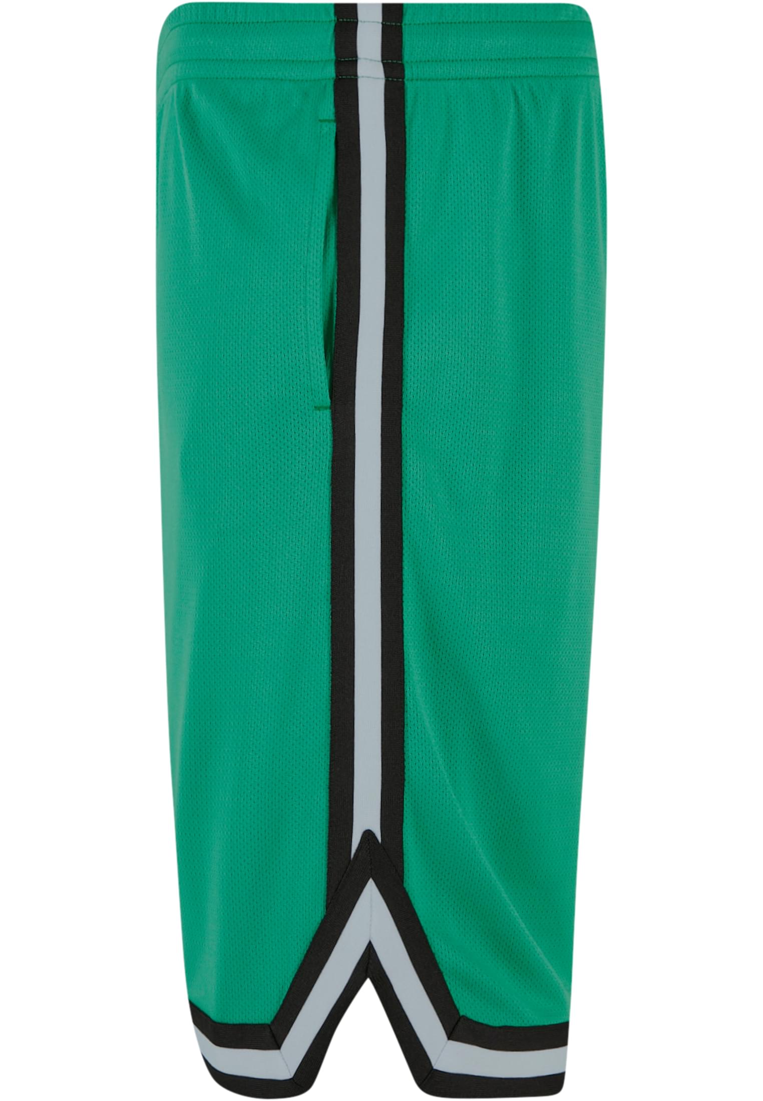 Stripes Mesh Shorts | ferngreen/black/white