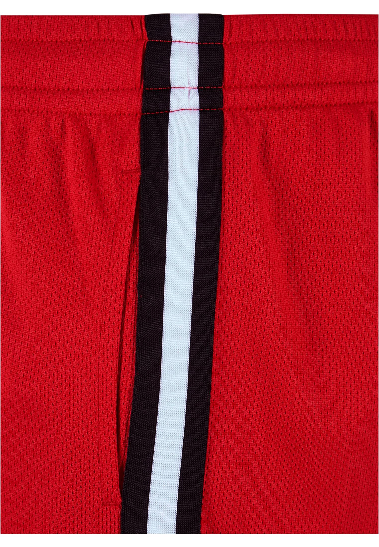 Stripes Mesh Shorts | cityred/black/white