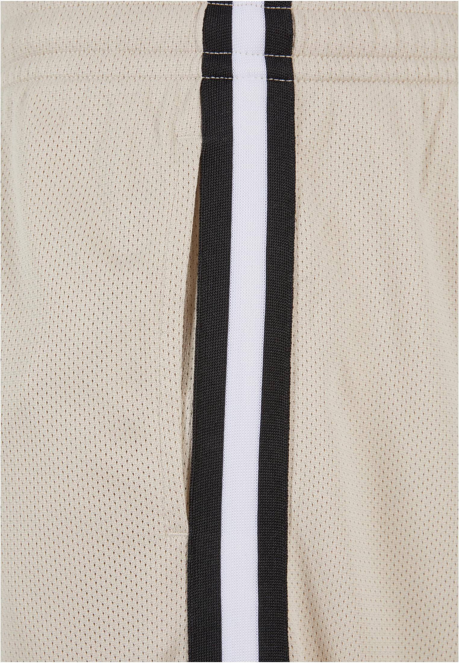 Stripes Mesh Shorts | softseagrass/black/white