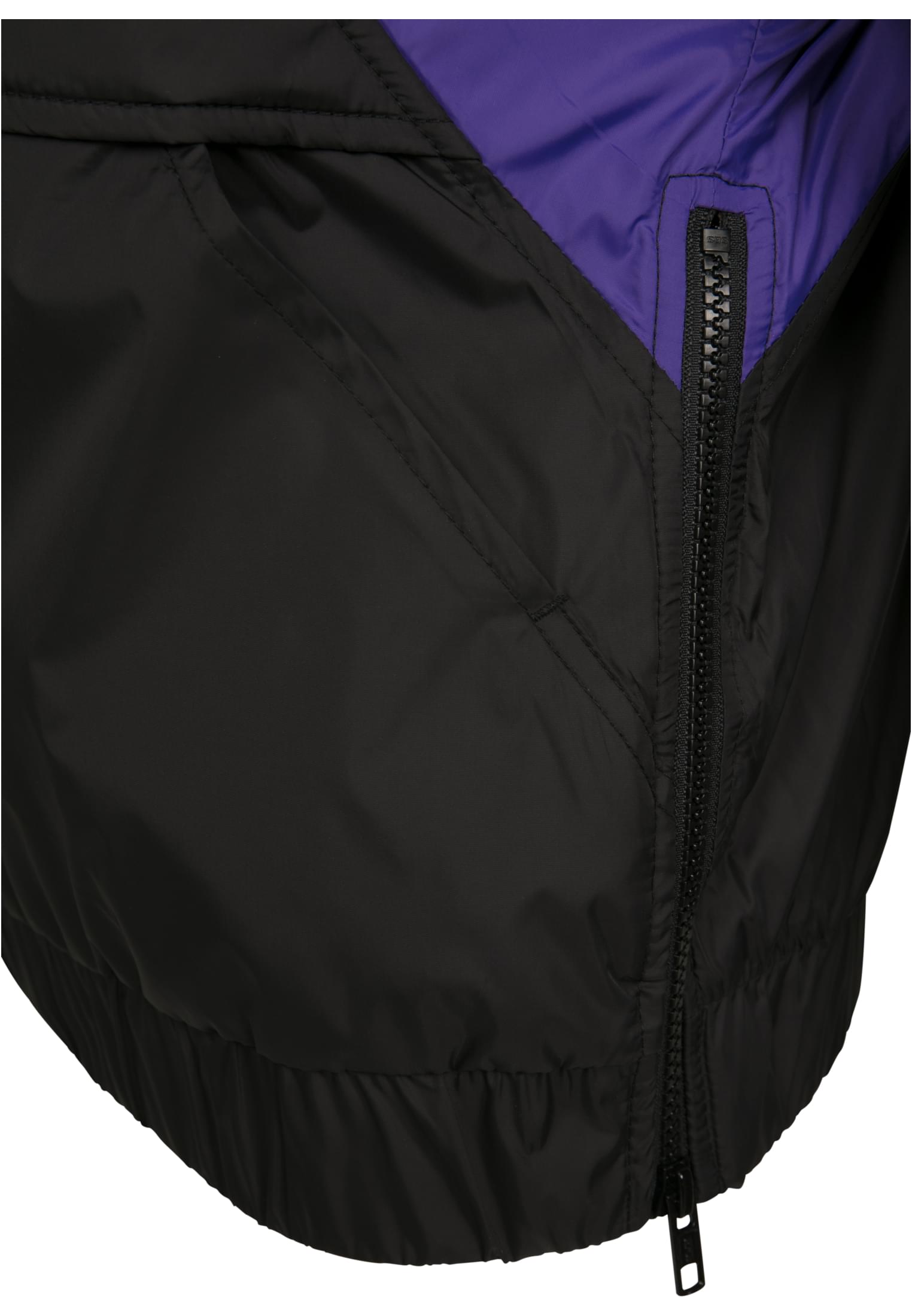 Ladies 3-Tone Padded Pull Over Jacket | black/ultraviolet/white