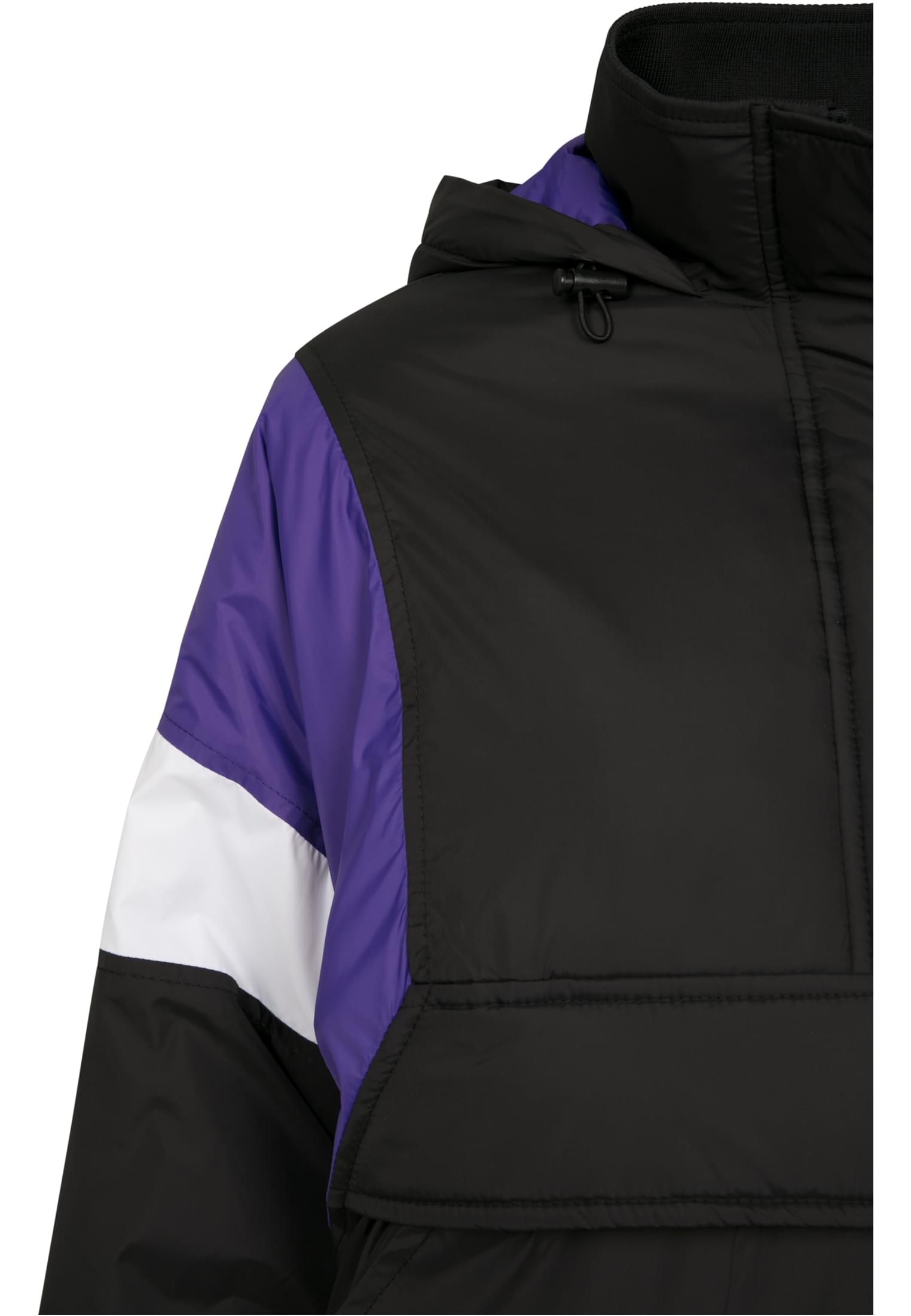 Ladies 3-Tone Padded Pull Over Jacket | black/ultraviolet/white