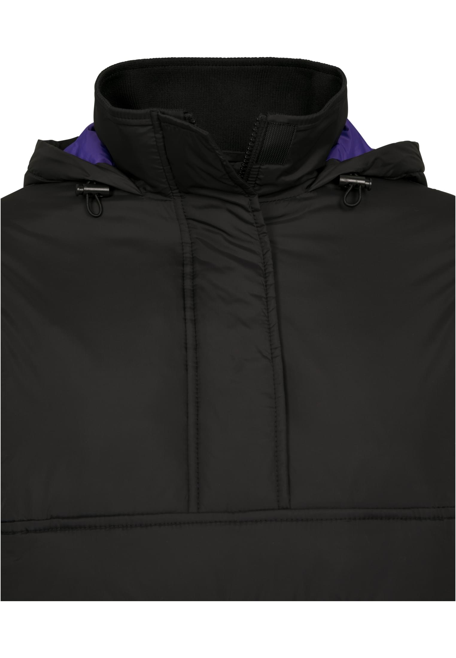 Ladies 3-Tone Padded Pull Over Jacket | black/ultraviolet/white