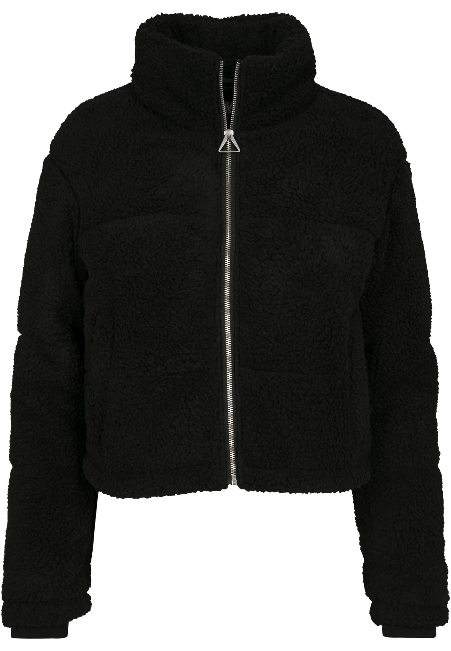 Ladies Boxy Sherpa Puffer Jacket | black