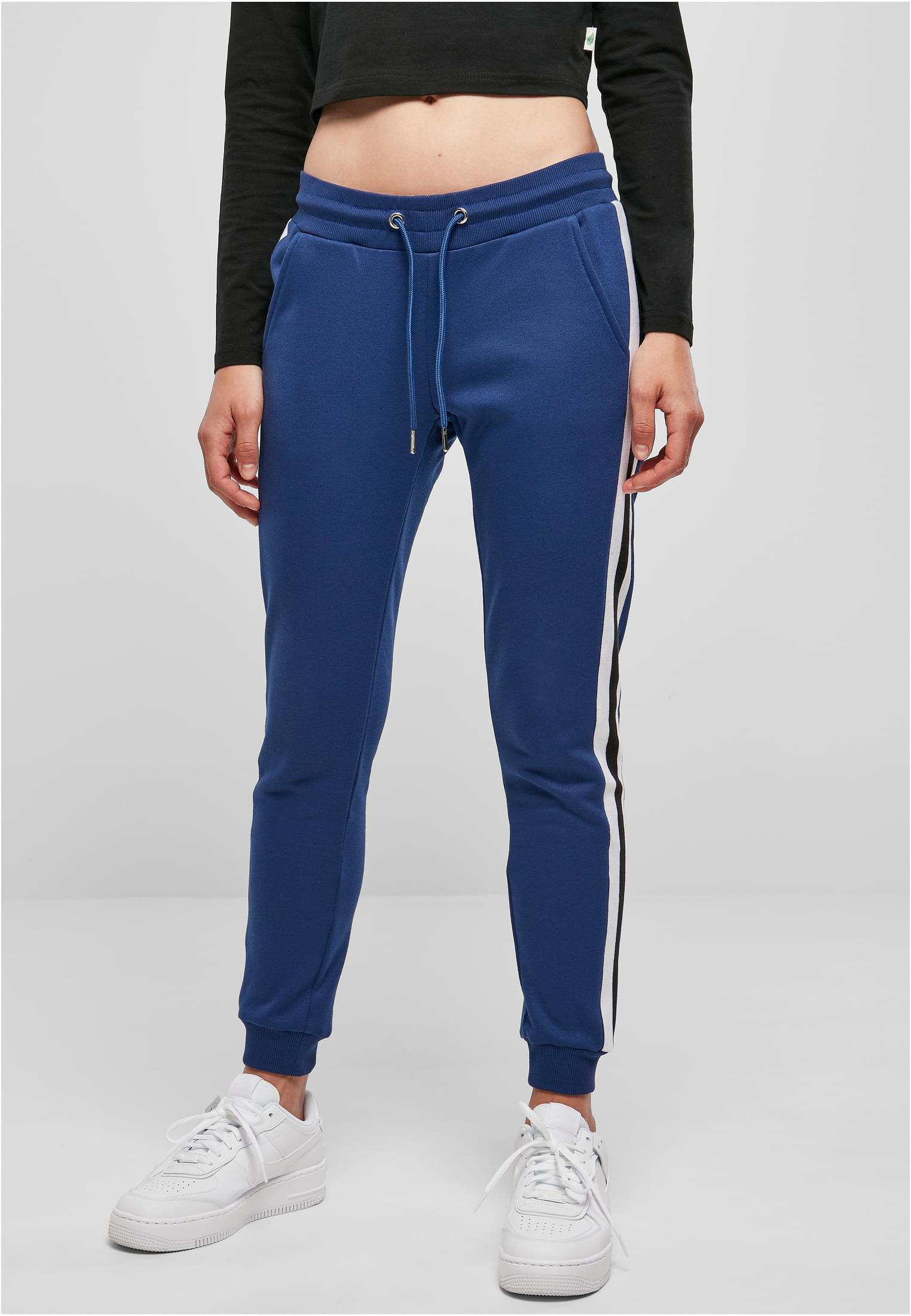 Ladies College Contrast Sweatpants | spaceblue/white/black