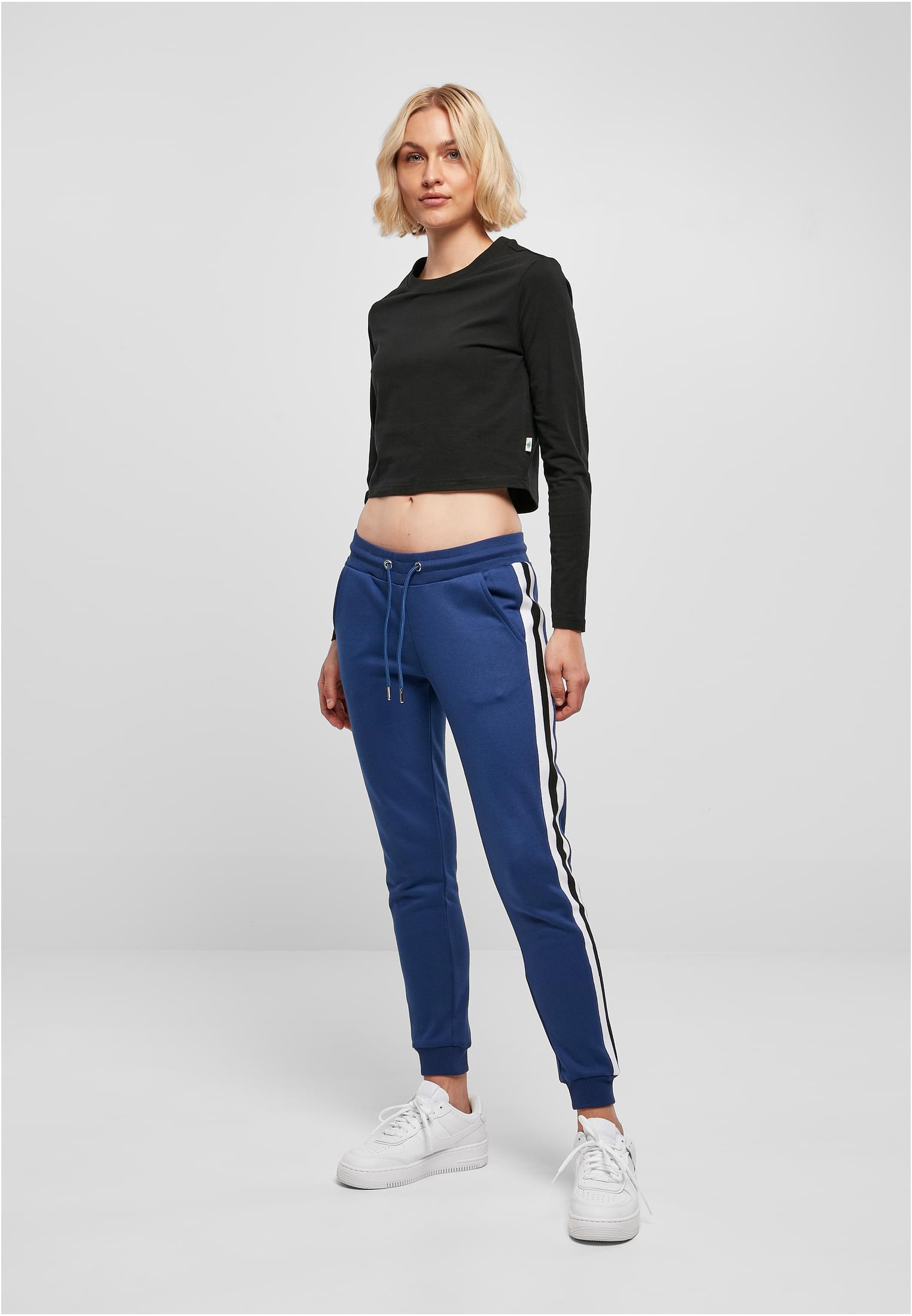 Ladies College Contrast Sweatpants | spaceblue/white/black