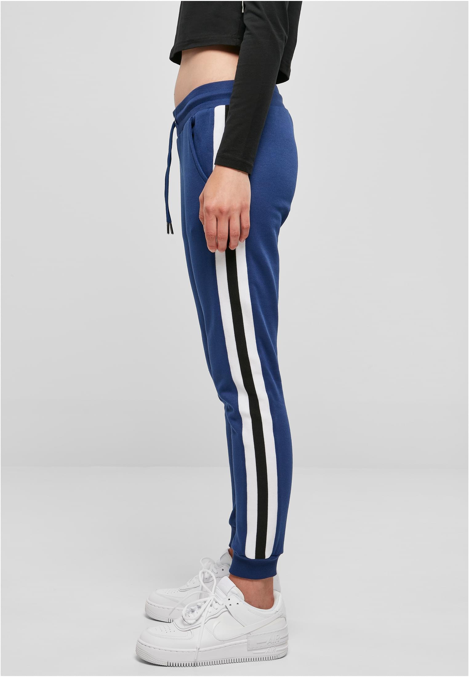 Ladies College Contrast Sweatpants | spaceblue/white/black