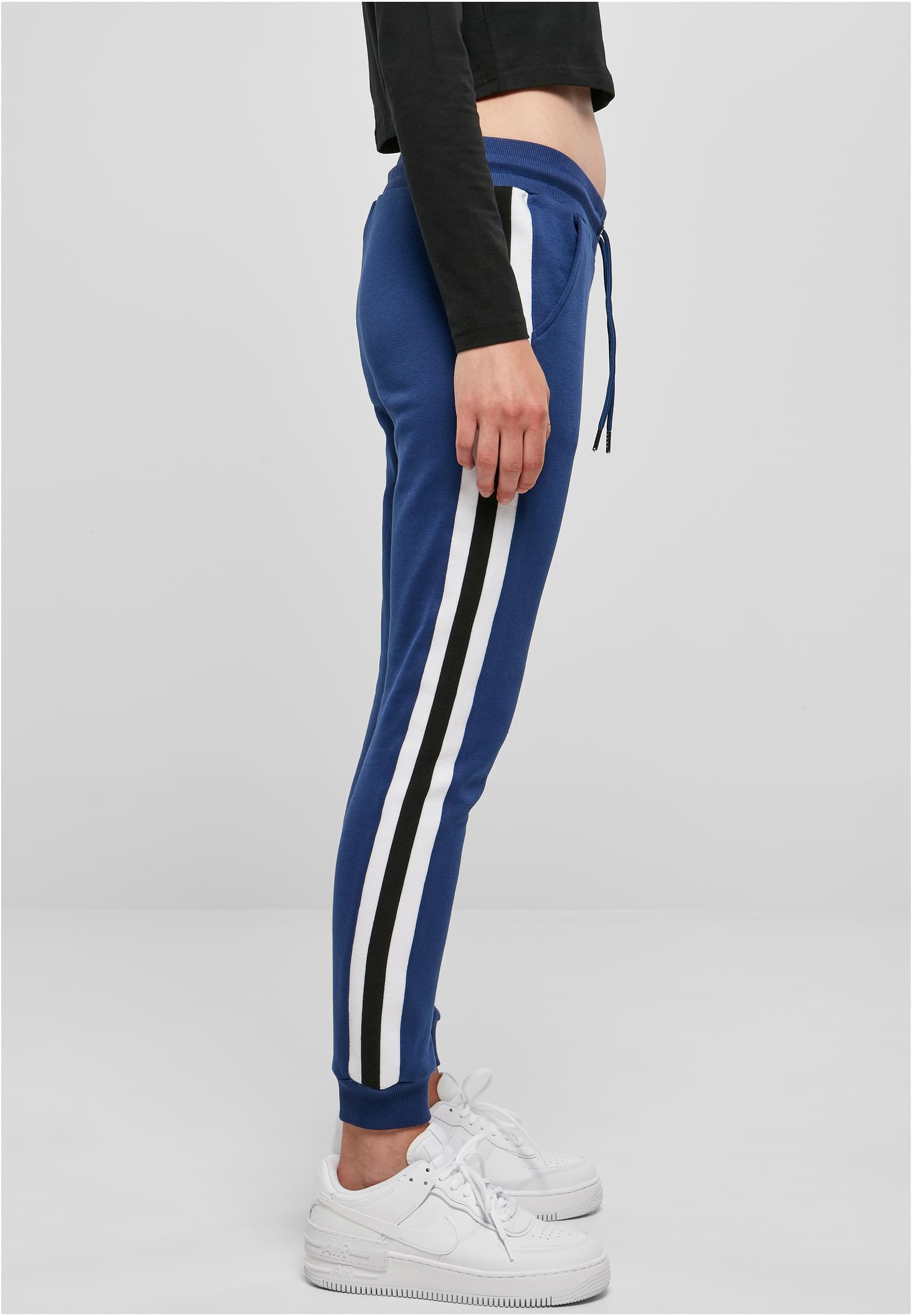 Ladies College Contrast Sweatpants | spaceblue/white/black