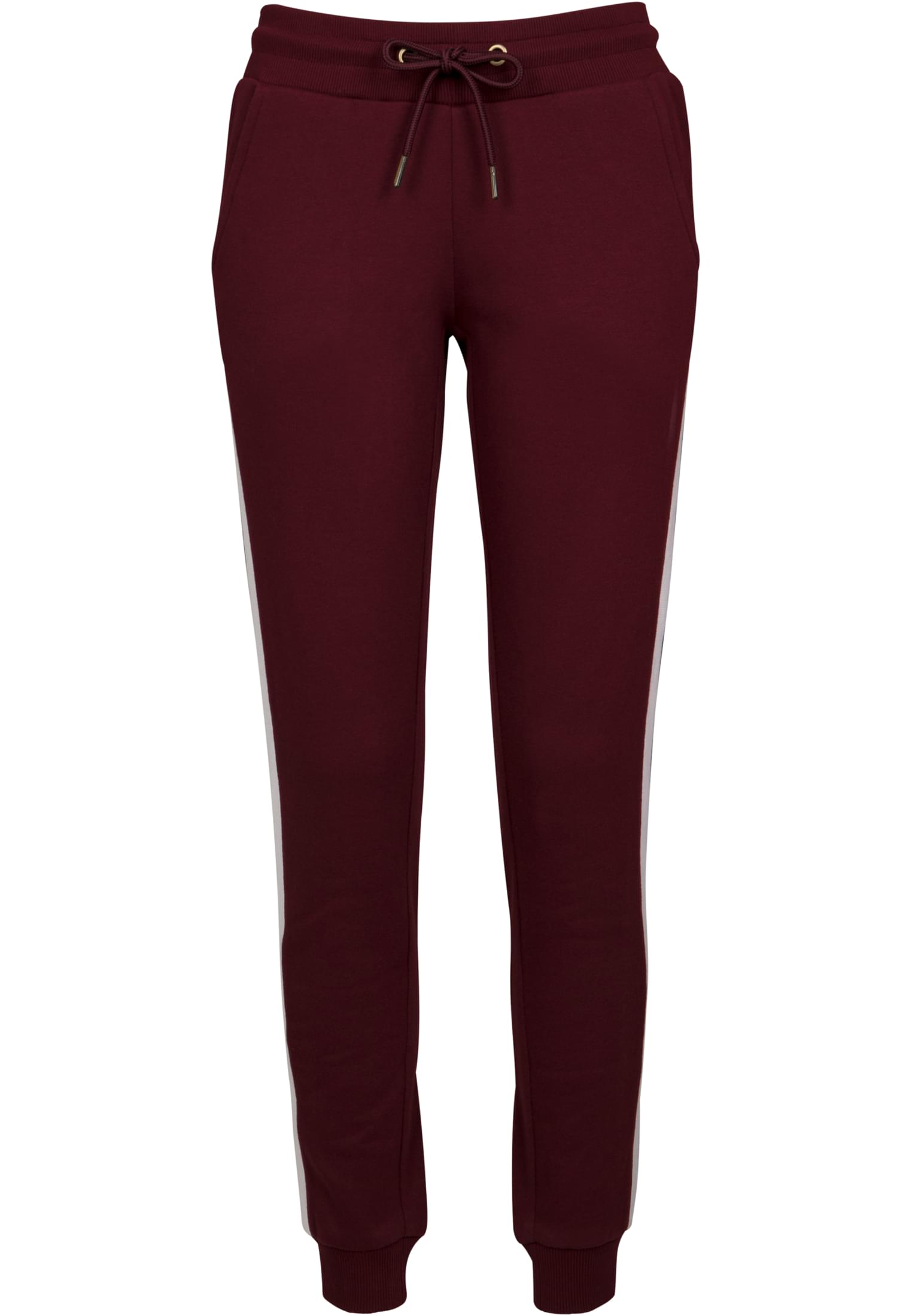 Ladies College Contrast Sweatpants | port/white/black