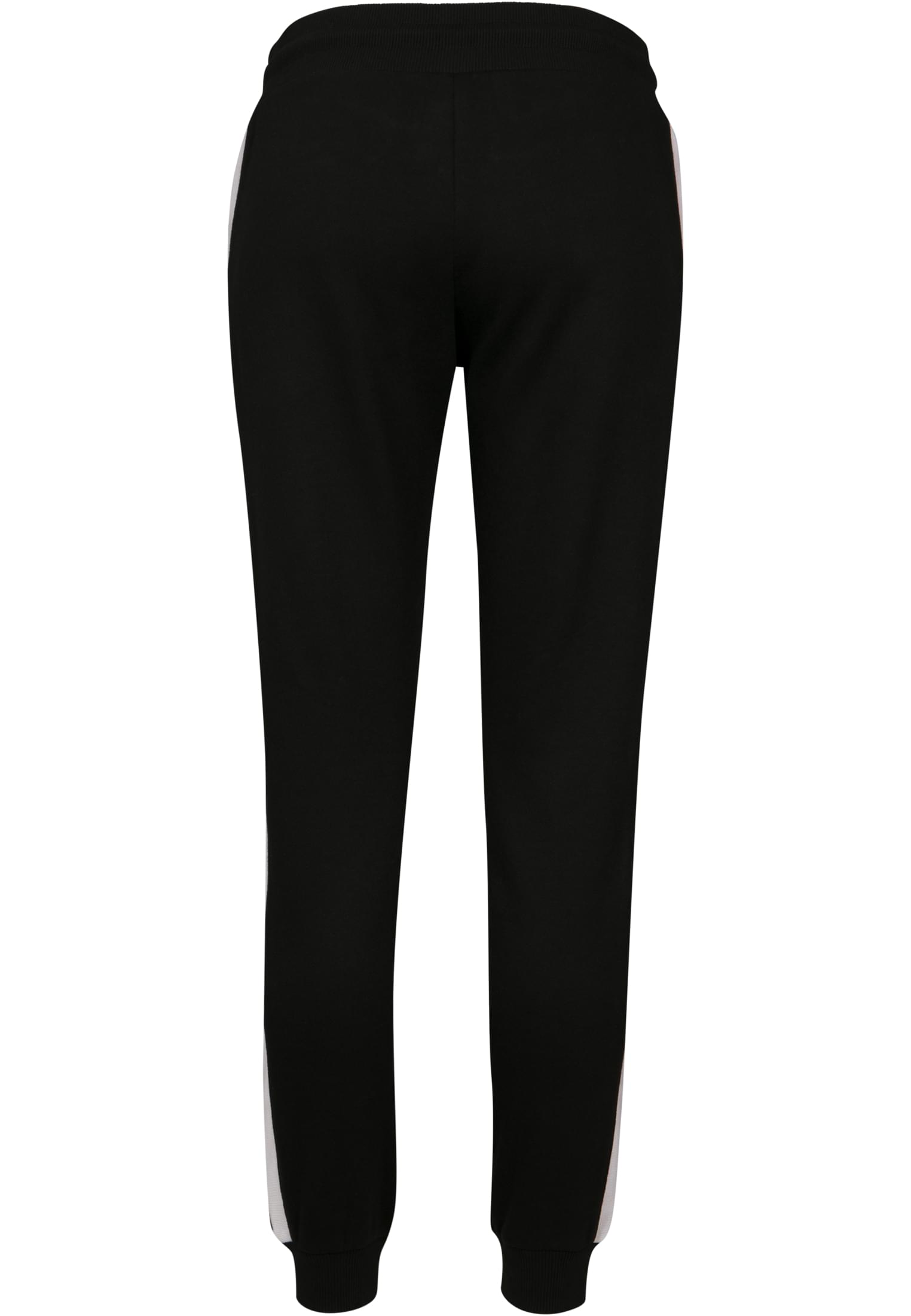 Ladies College Contrast Sweatpants | black/white/black