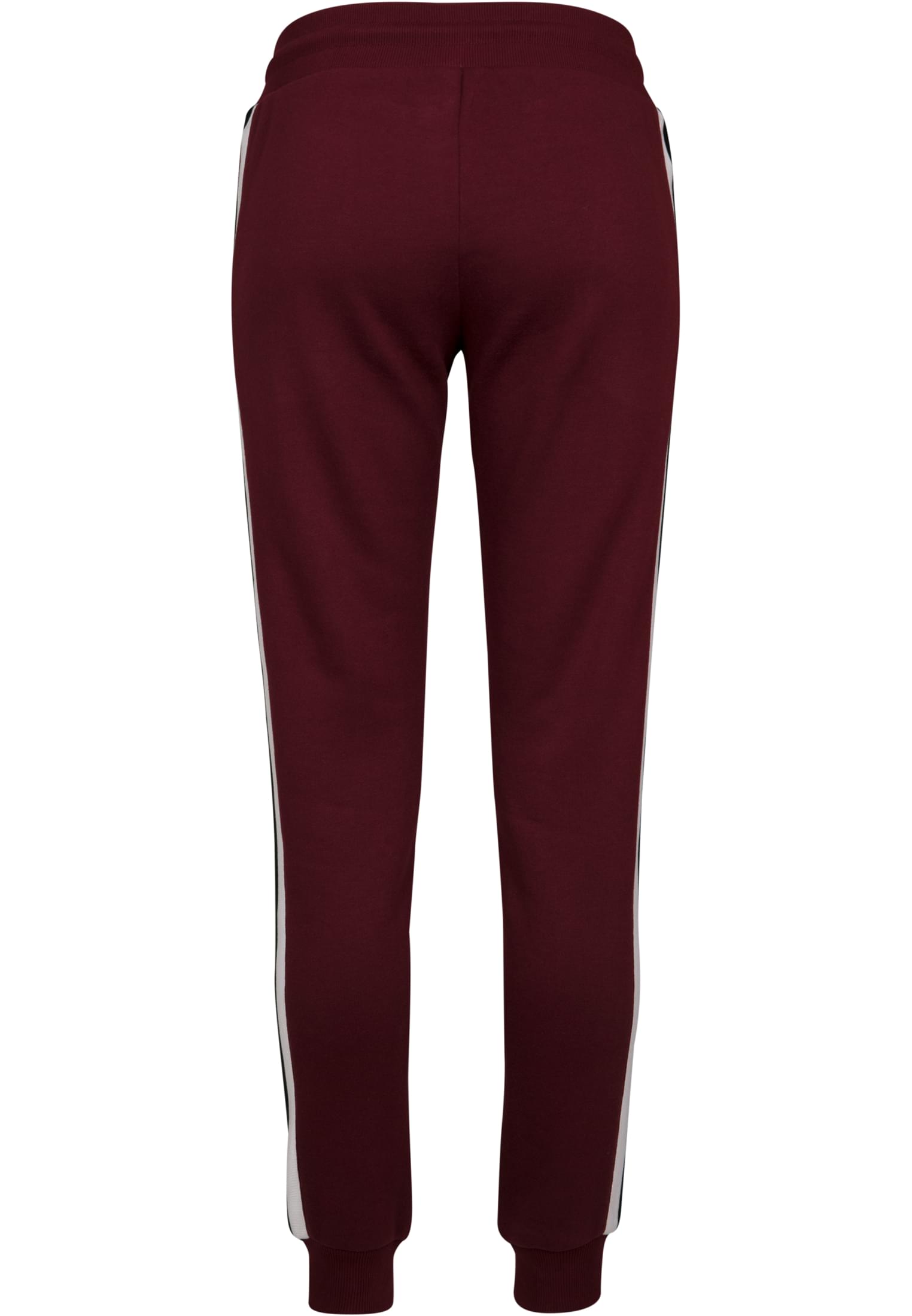 Ladies College Contrast Sweatpants | port/white/black