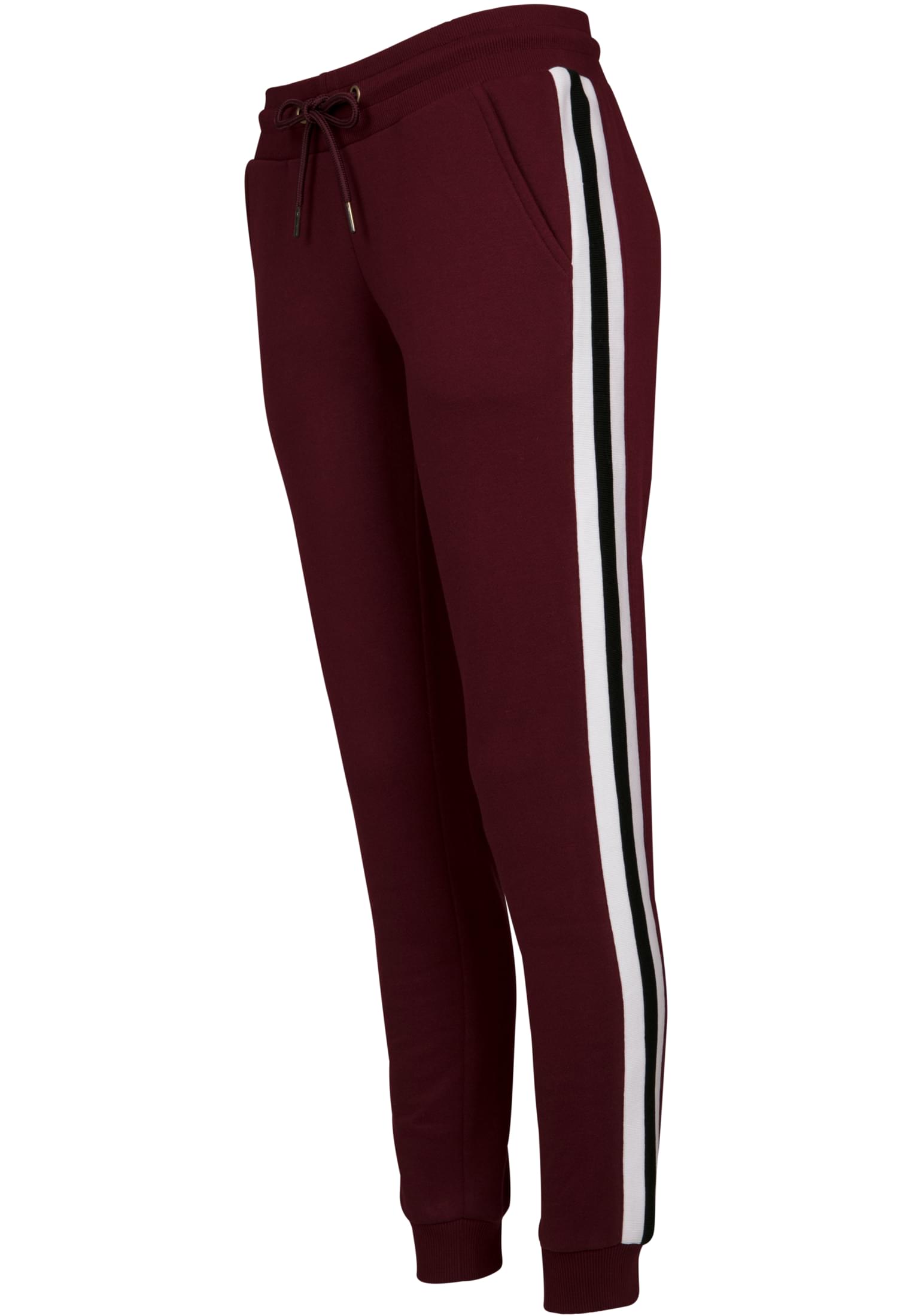 Ladies College Contrast Sweatpants | port/white/black