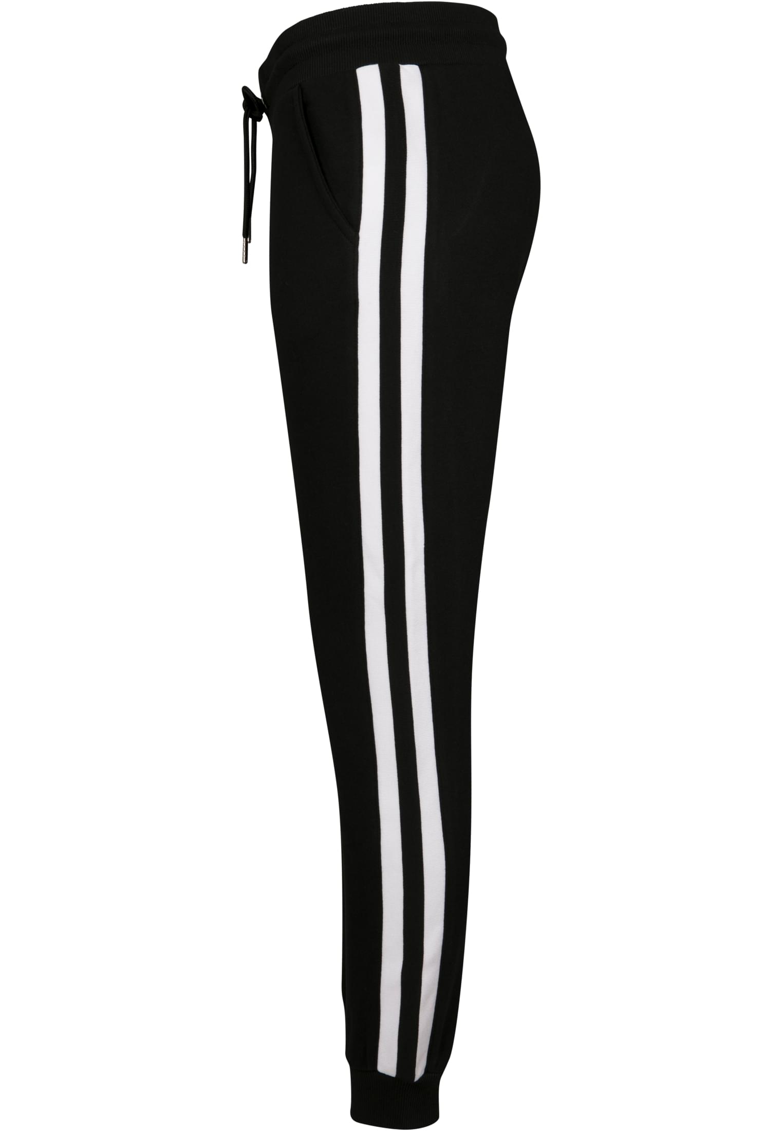 Ladies College Contrast Sweatpants | black/white/black