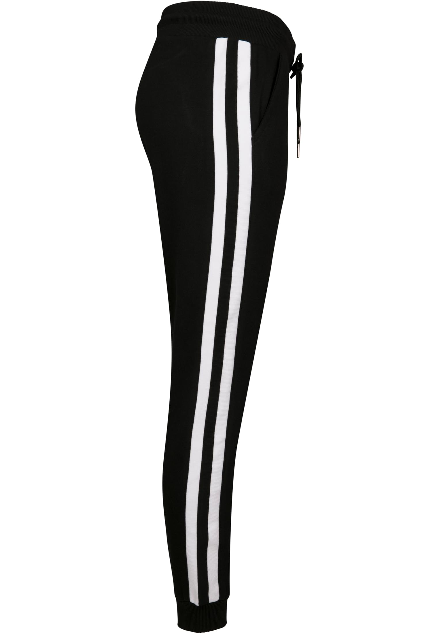 Ladies College Contrast Sweatpants | black/white/black