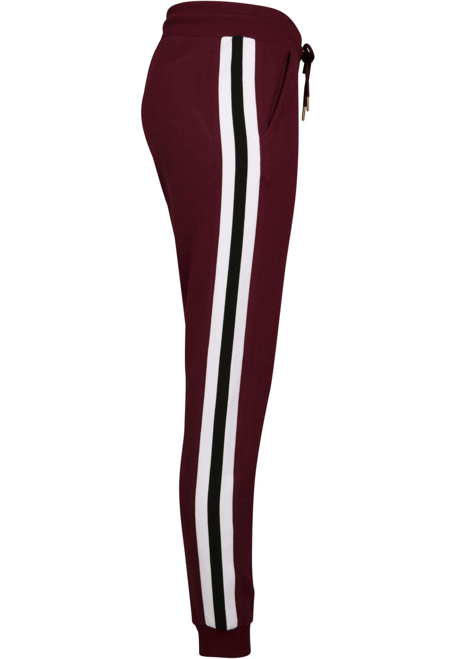 Ladies College Contrast Sweatpants | port/white/black