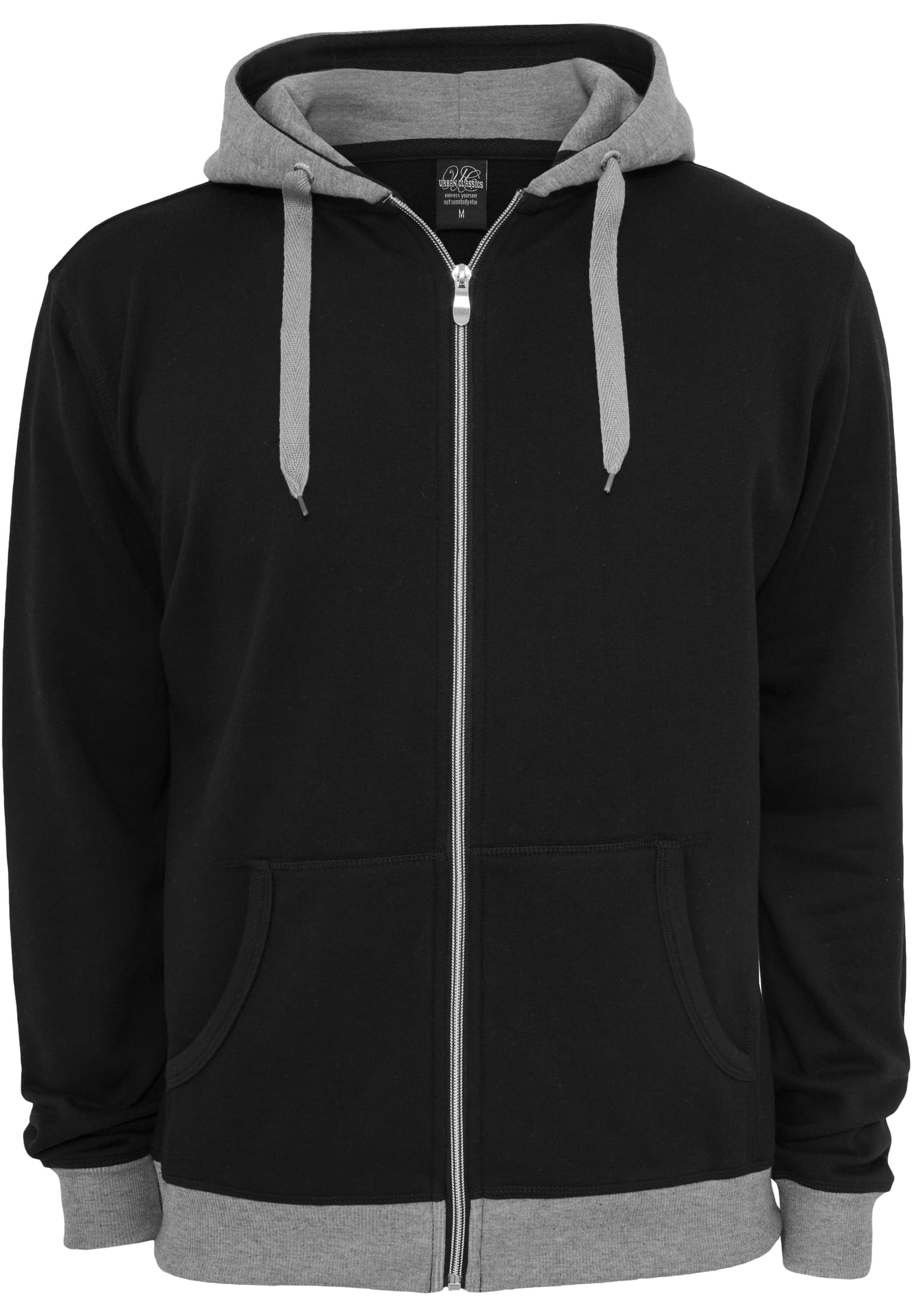 Light Fleece Zip Hoody | blk/gry