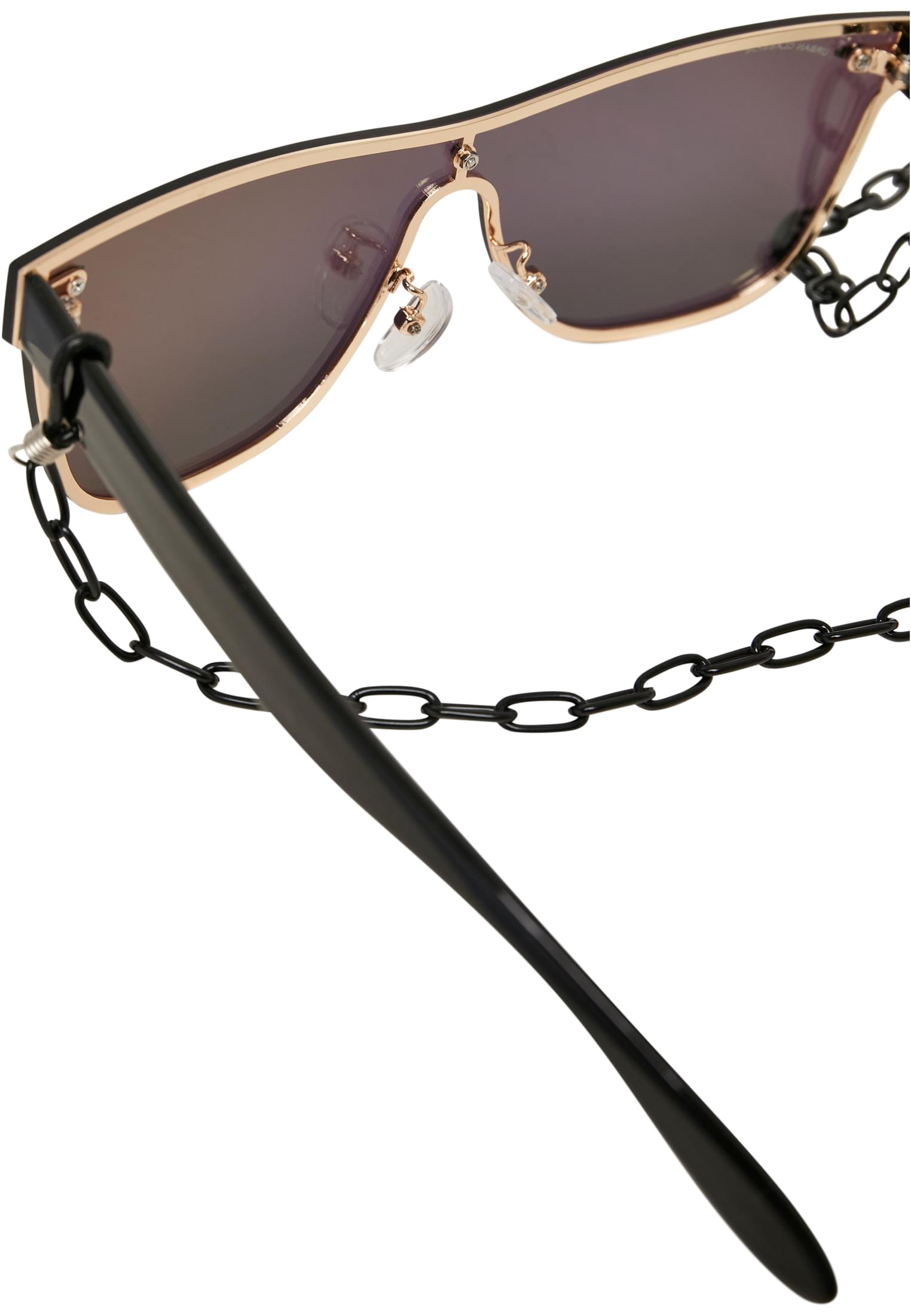 103 Chain Sunglasses | black/gold mirror