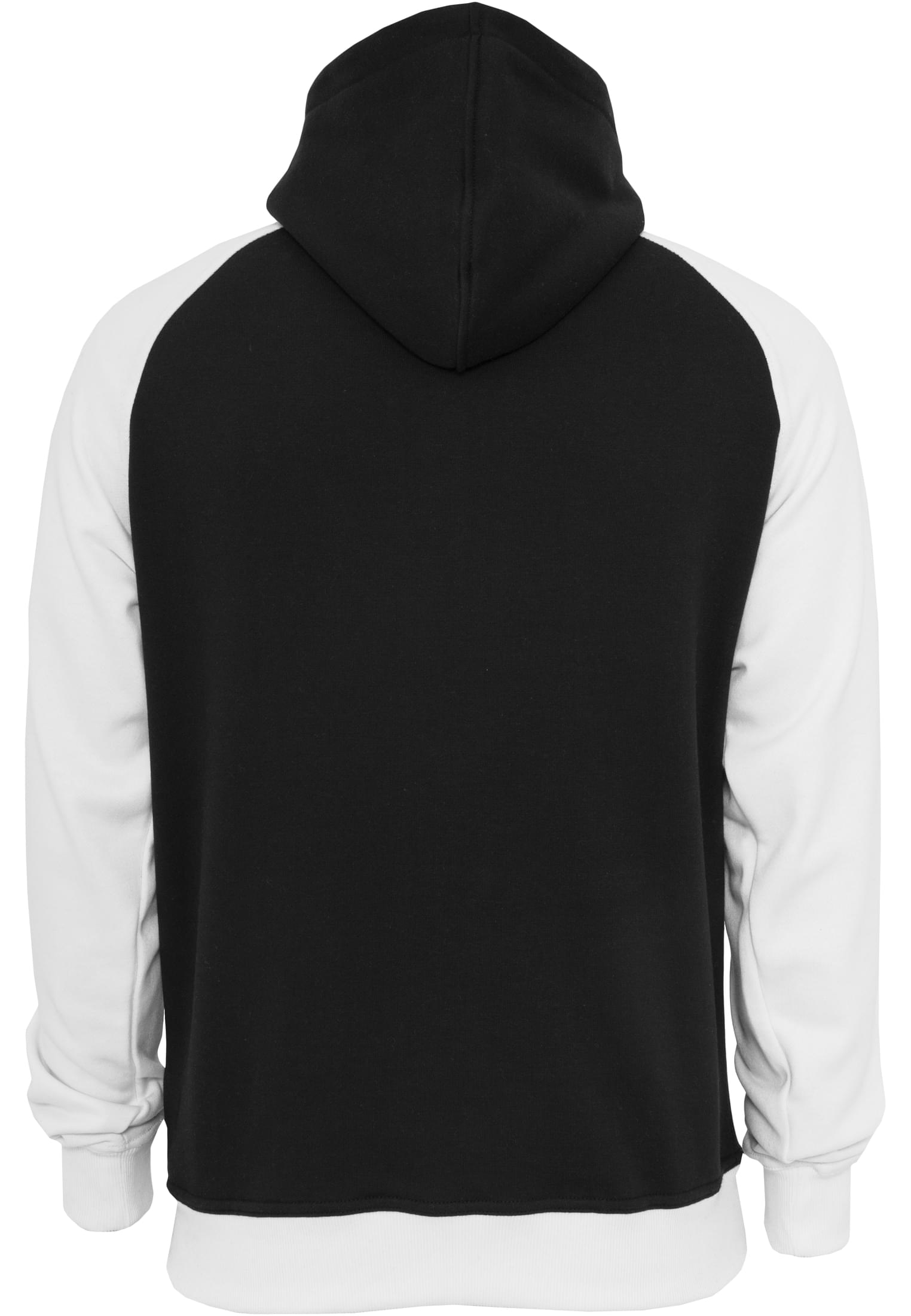 Light Fleece Button Hoody | blk/wht