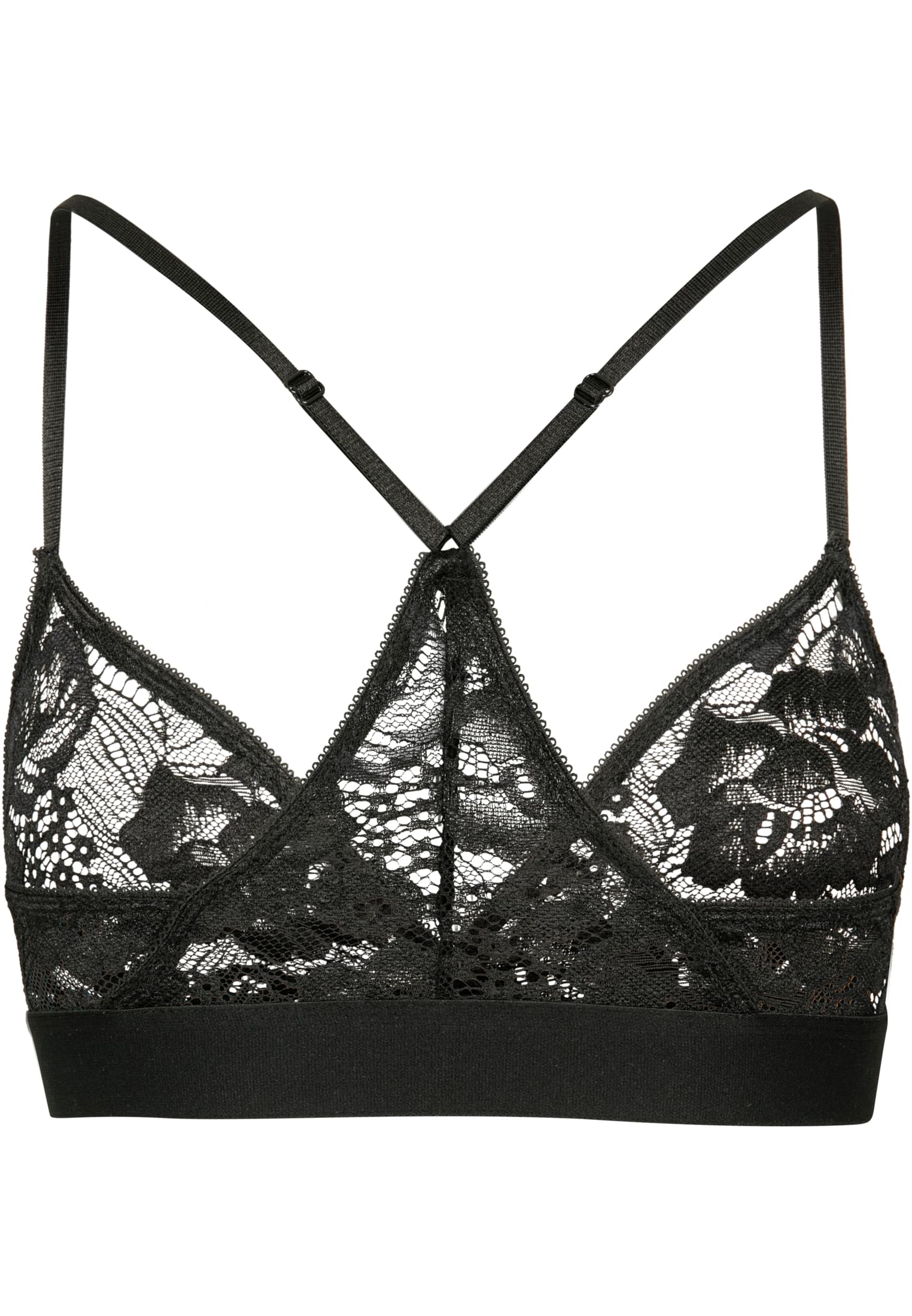 Ladies Triangle Laces Bra | black